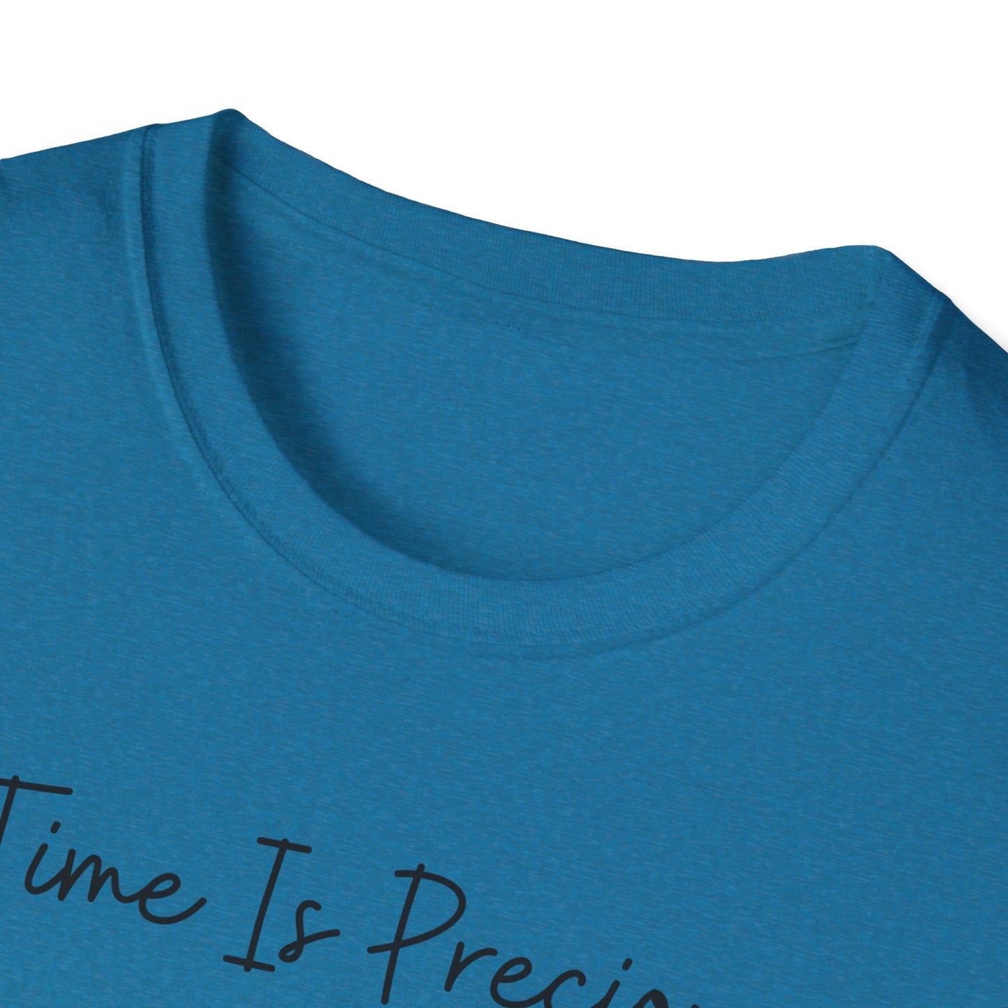 Time Is Precious Images on Unisex Softstyle T-Shirt