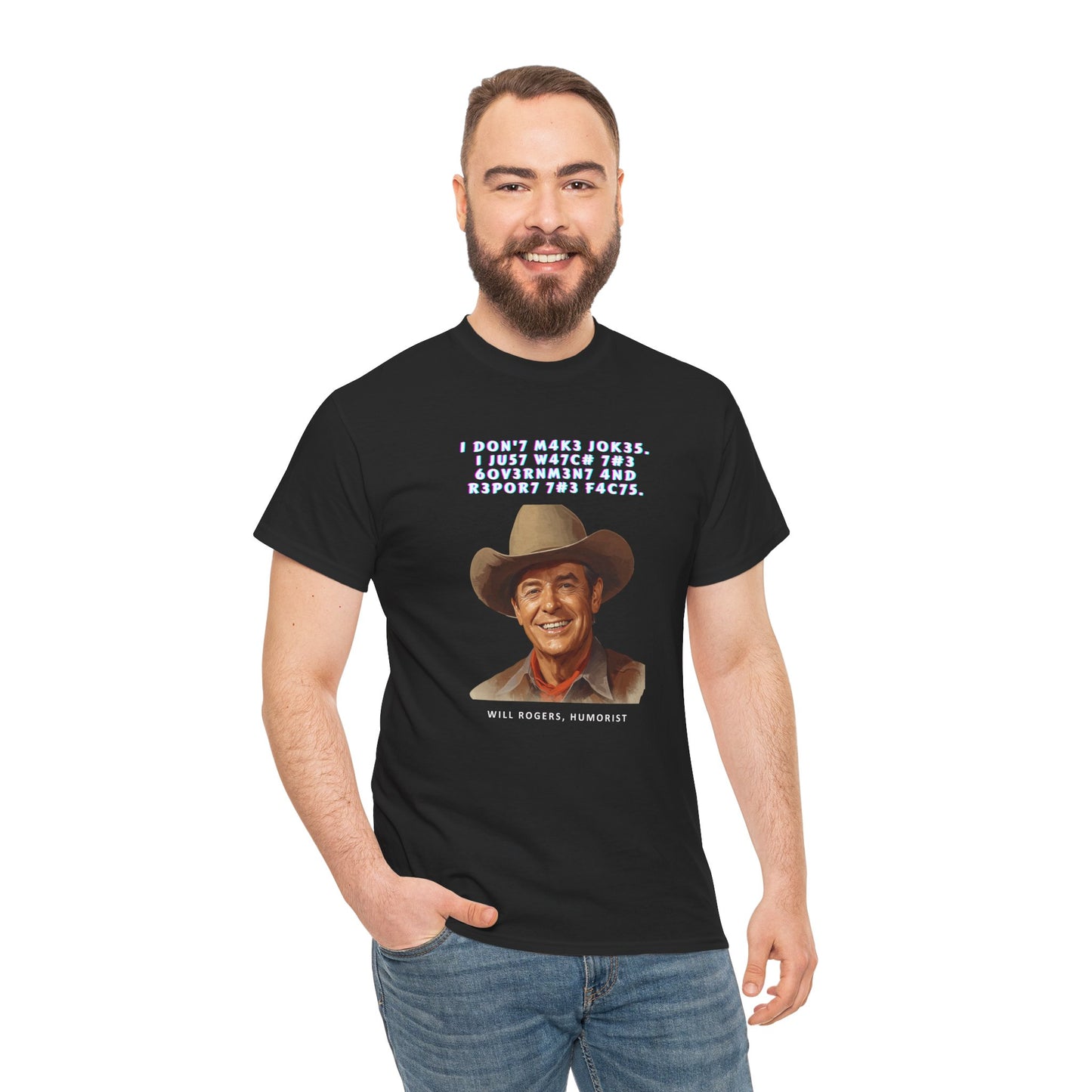 Legendary Will Rogers Unisex Tee with Thoughtful Leet Quote
