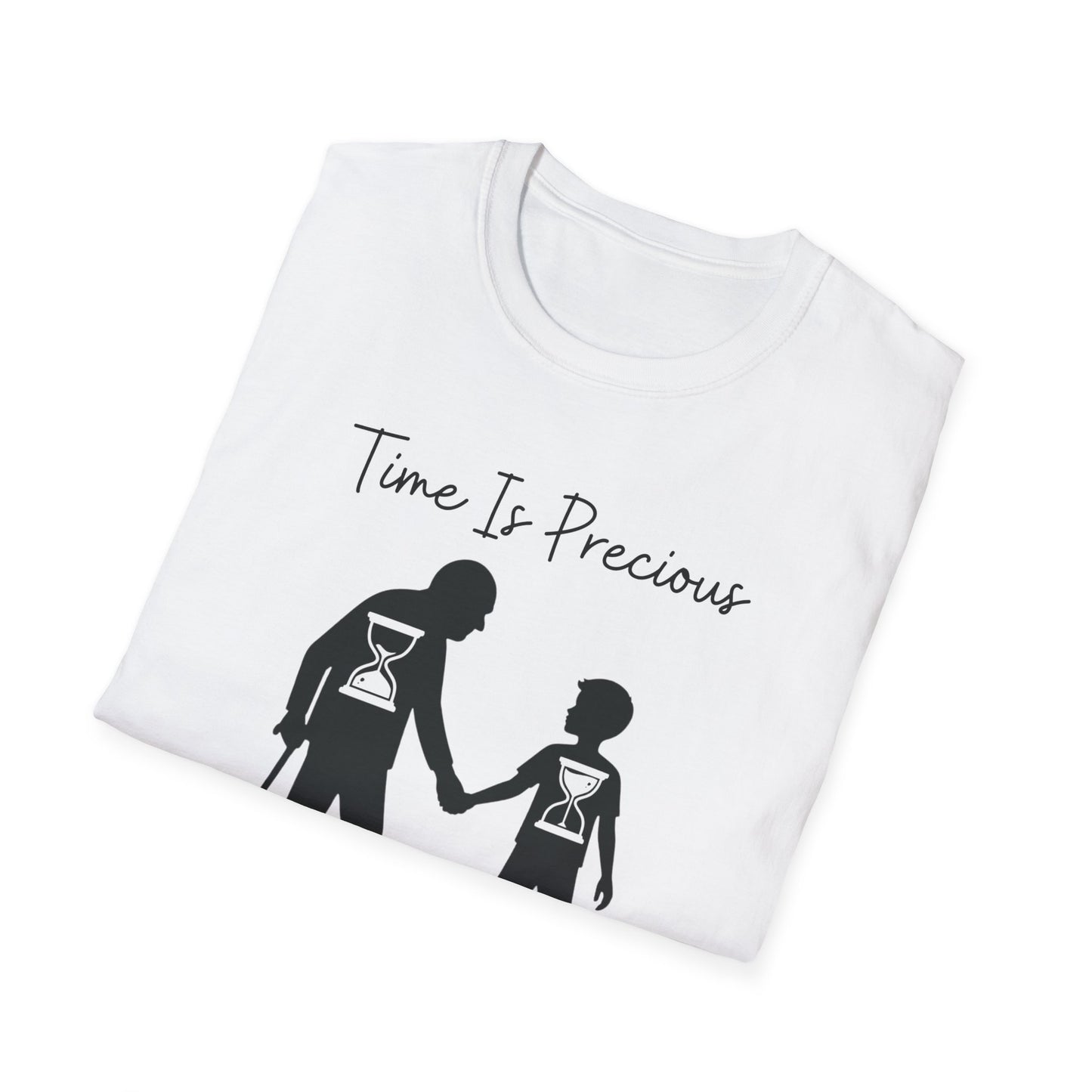 Time Is Precious Images on Unisex Softstyle T-Shirt