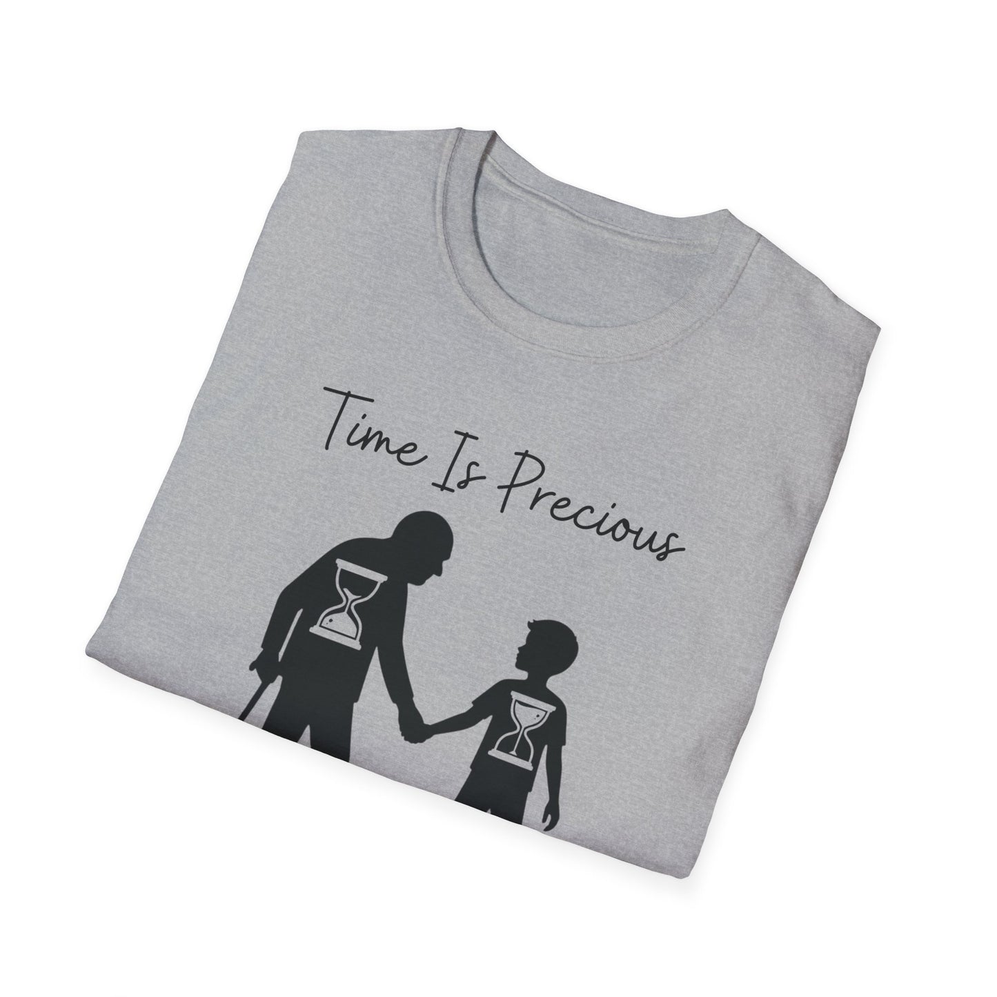 Time Is Precious Images on Unisex Softstyle T-Shirt