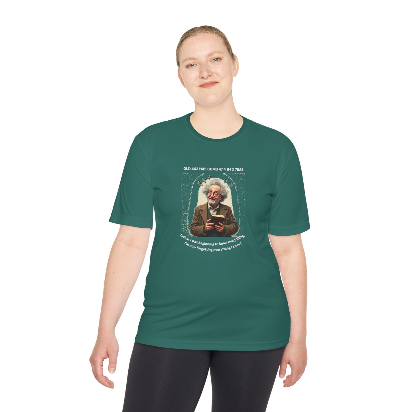 Gray Haired Senior Moments on Dark-Colored Performance Tee