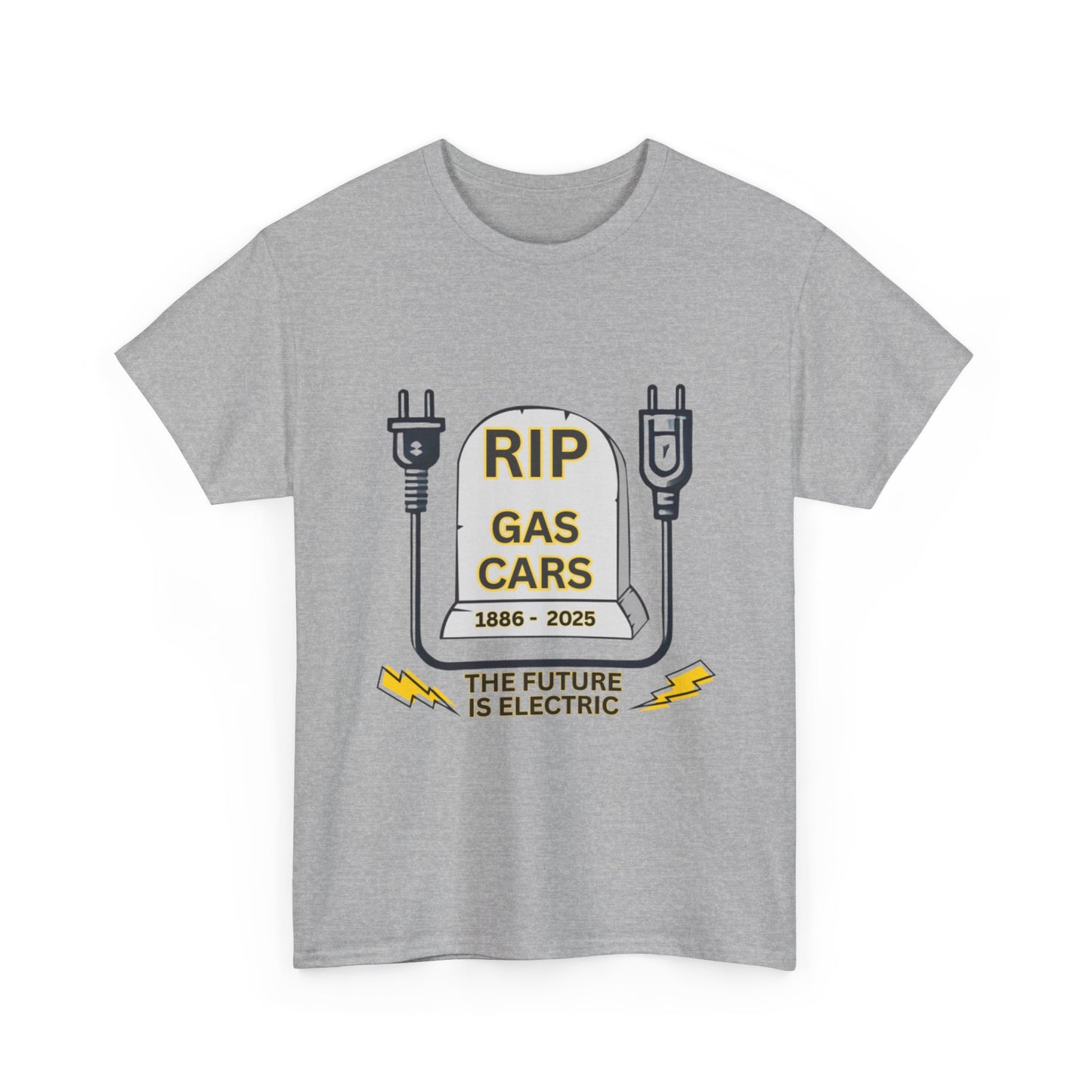 RIP Gas Cars on Unisex Heavy 100% Cotton Tee