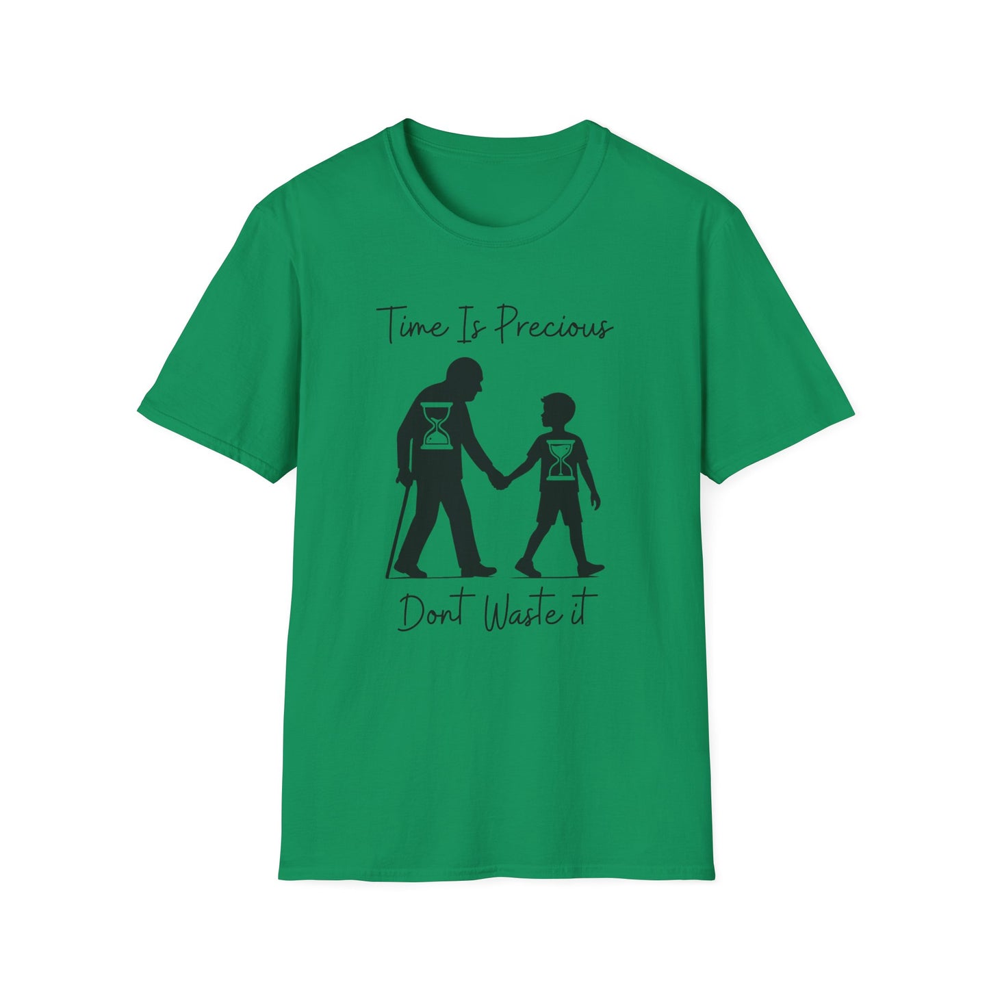 Time Is Precious Images on Unisex Softstyle T-Shirt