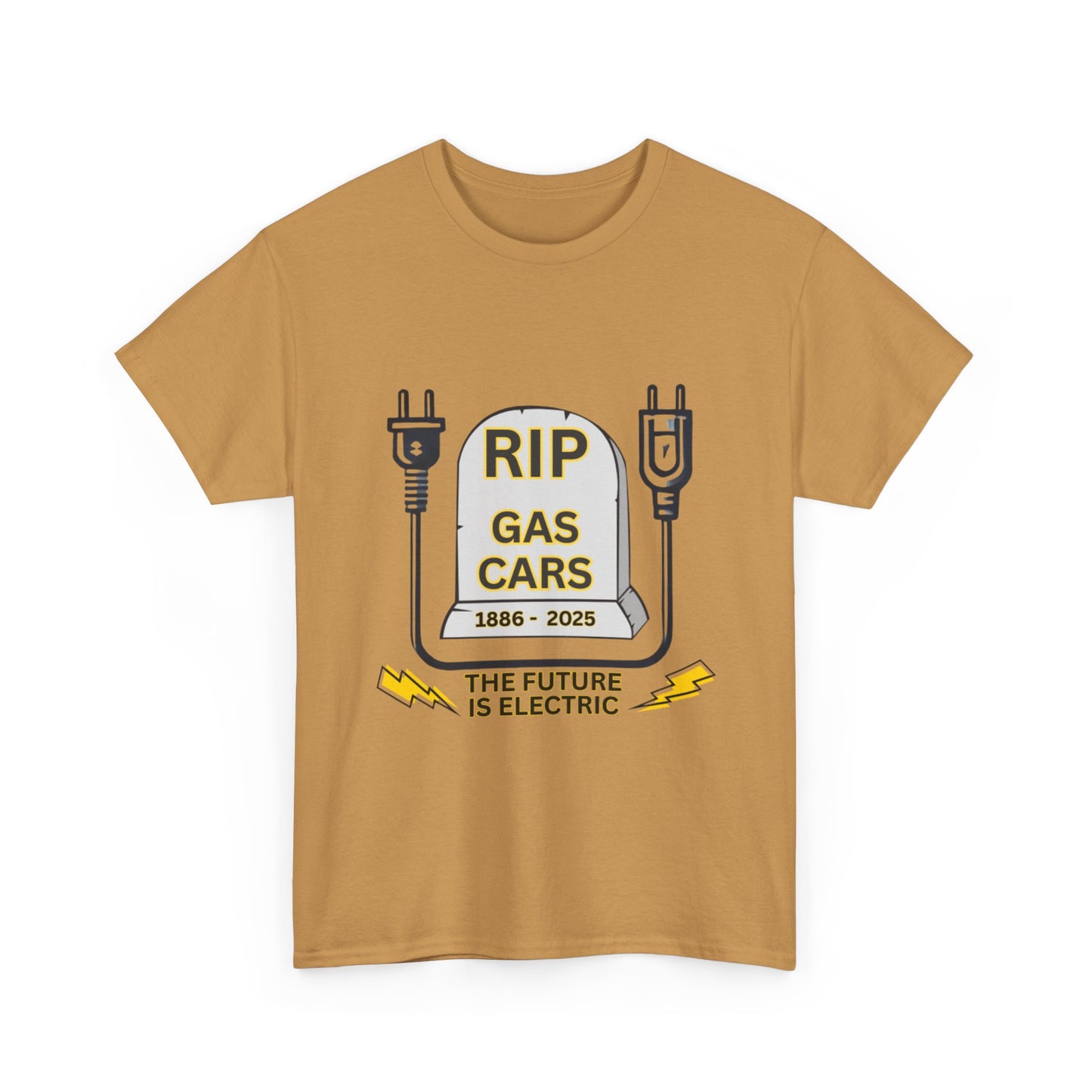 RIP Gas Cars on Unisex Heavy 100% Cotton Tee