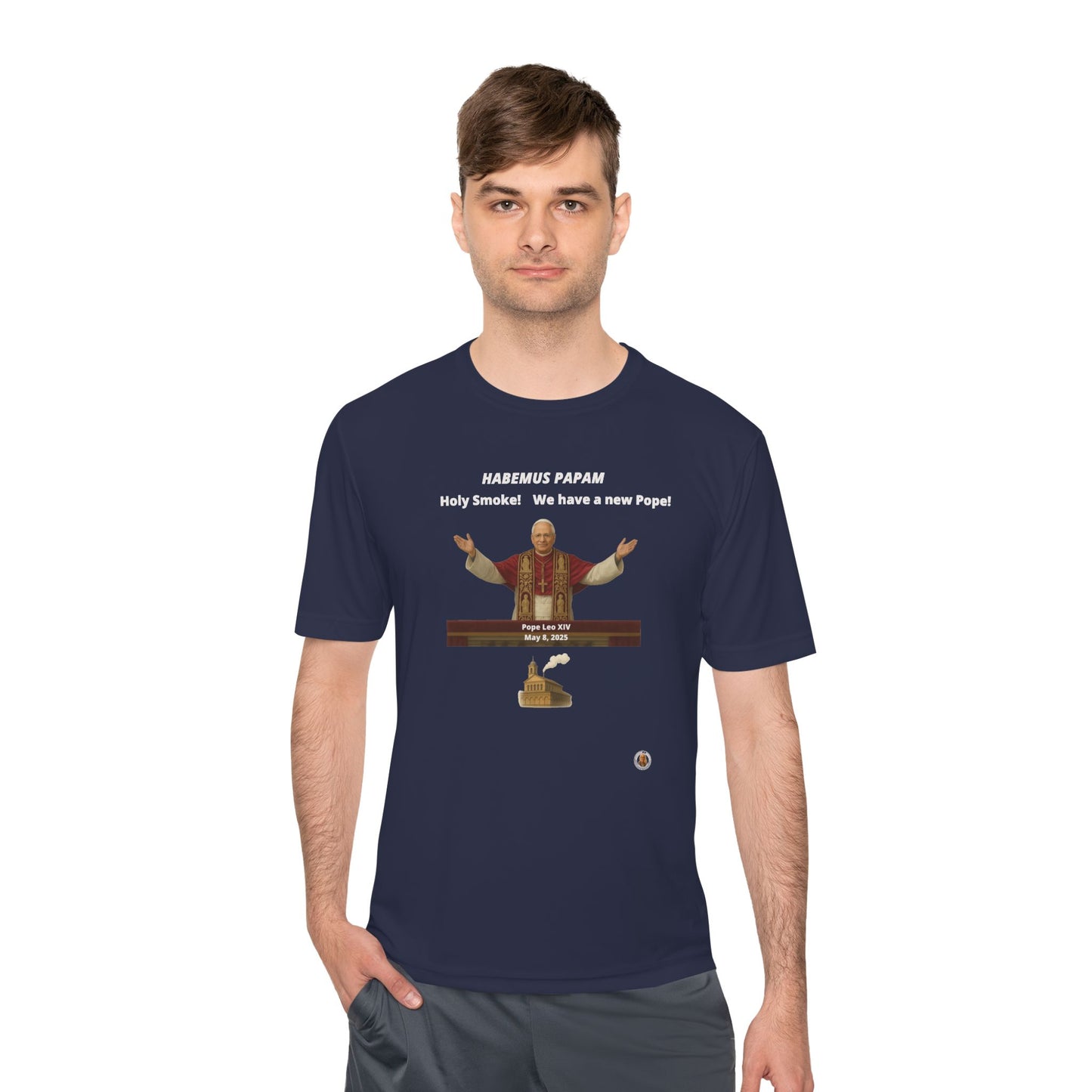 Habemus Papam - Holy Smoke! on Dark Performance Tee
