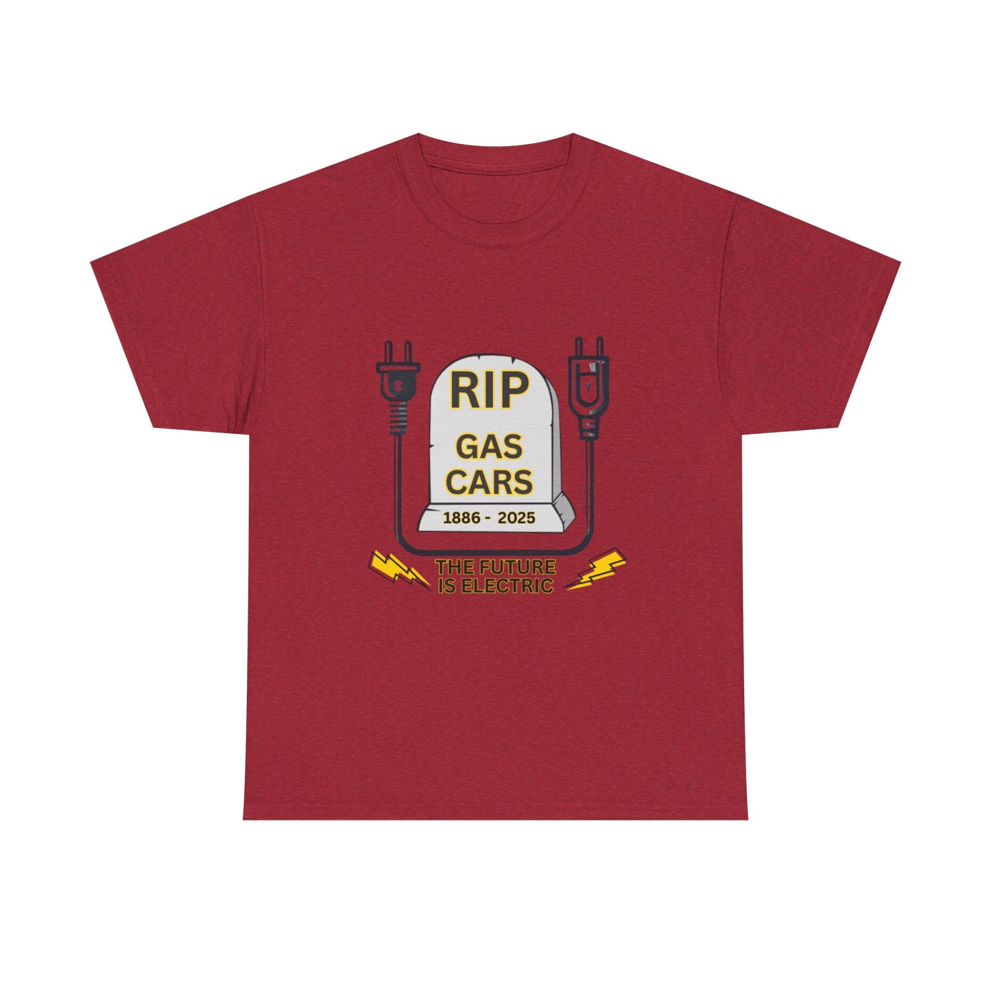 RIP Gas Cars on Unisex Heavy 100% Cotton Tee