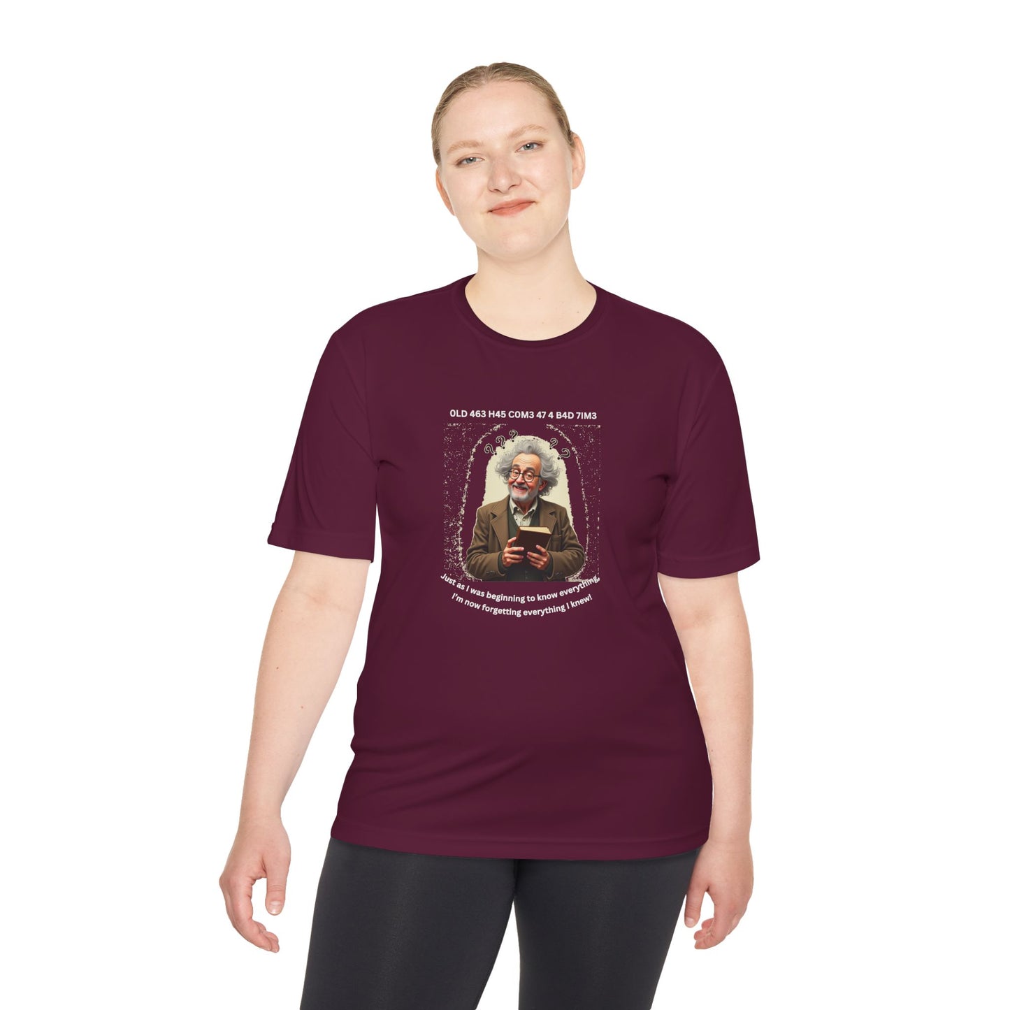 Gray Haired Senior Moments on Dark-Colored Performance Tee