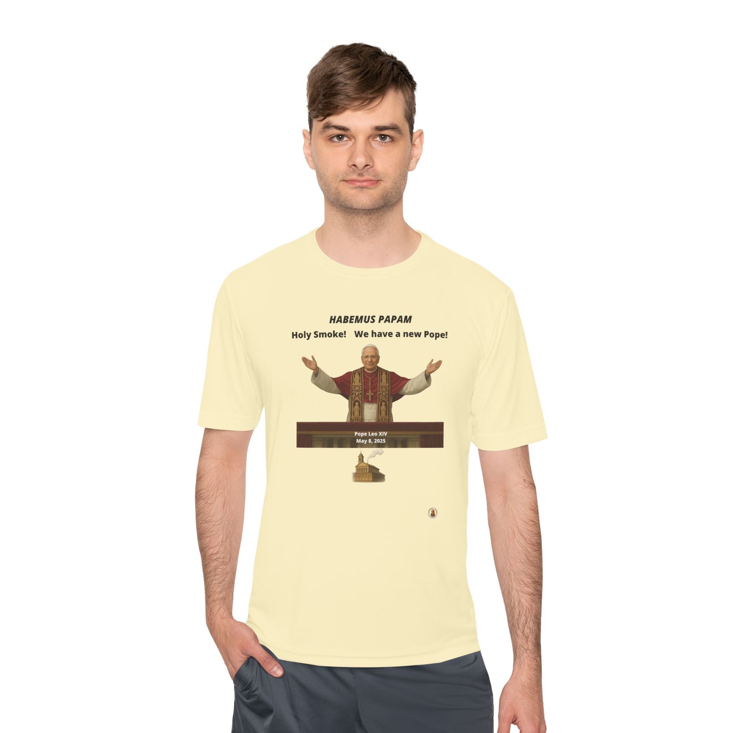 Habemus Papam - Holy Smoke! on Light Performance Tee