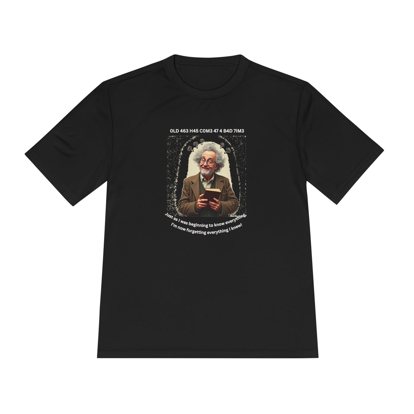Gray Haired Senior Moments on Dark-Colored Performance Tee