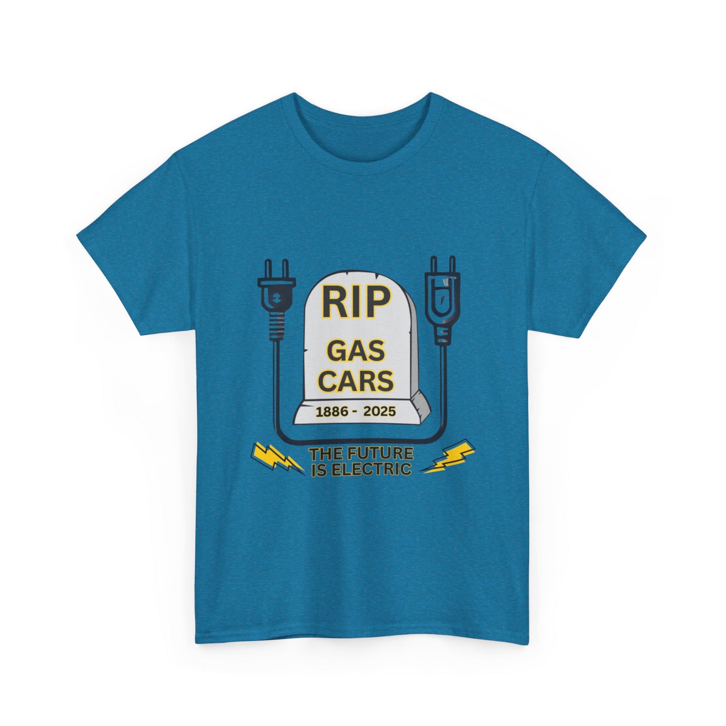 RIP Gas Cars on Unisex Heavy 100% Cotton Tee