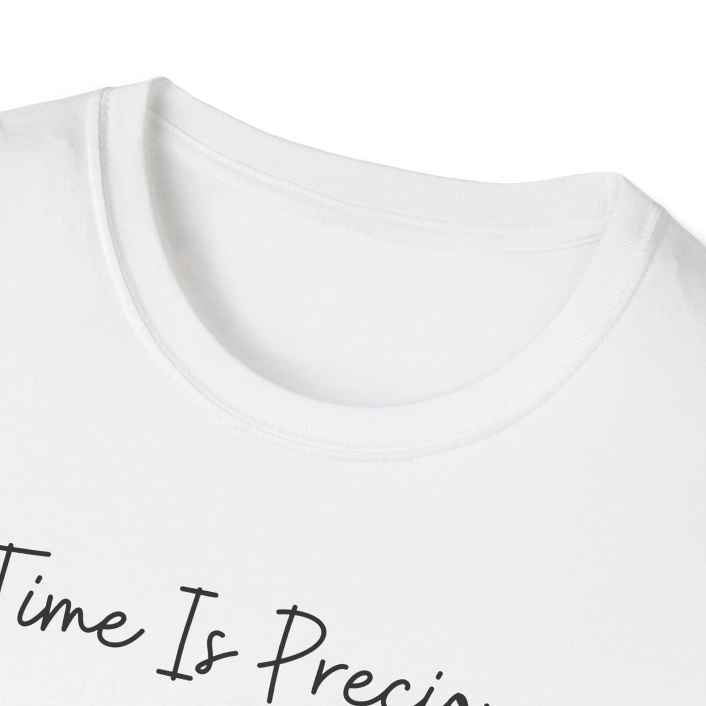 Time Is Precious Images on Unisex Softstyle T-Shirt