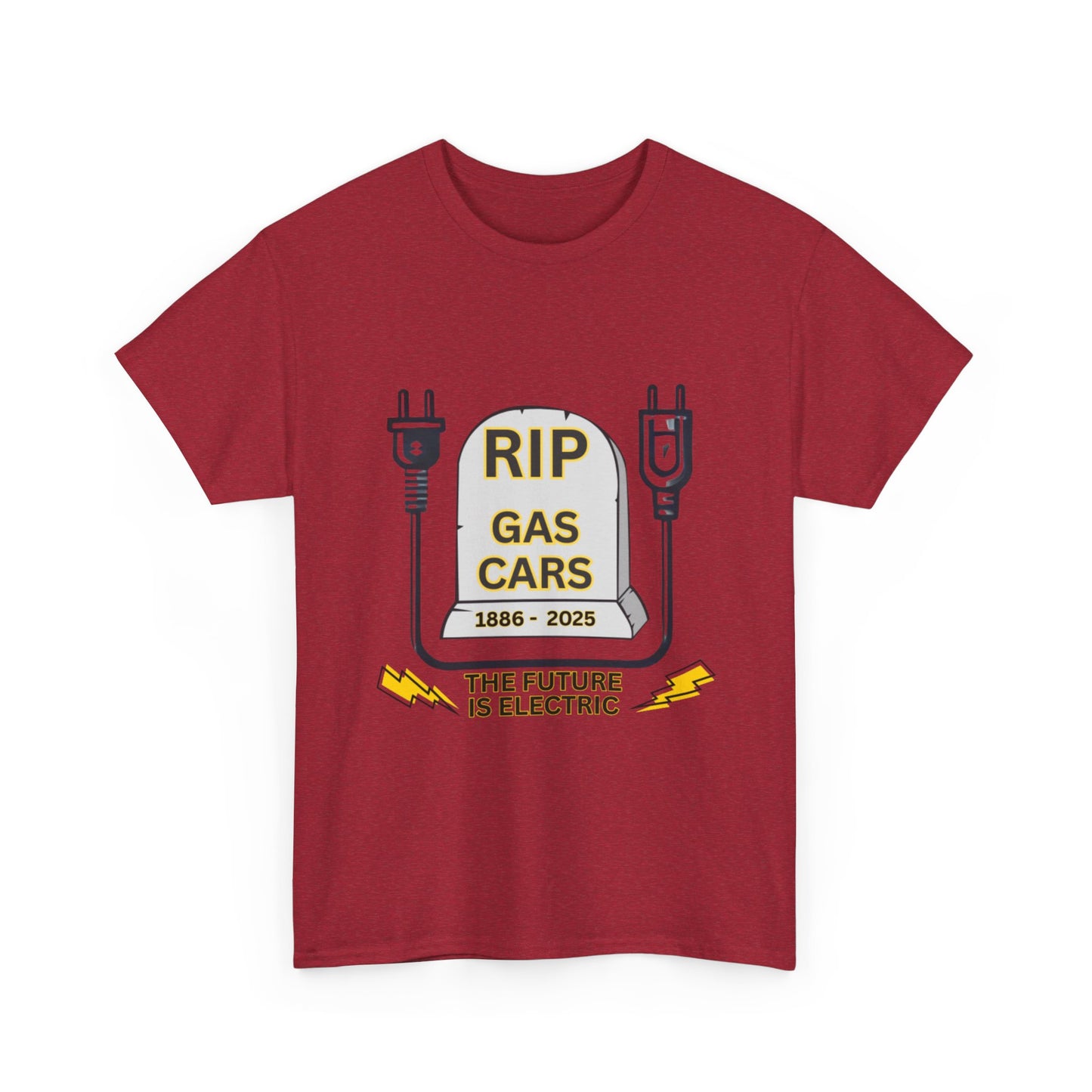 RIP Gas Cars on Unisex Heavy 100% Cotton Tee