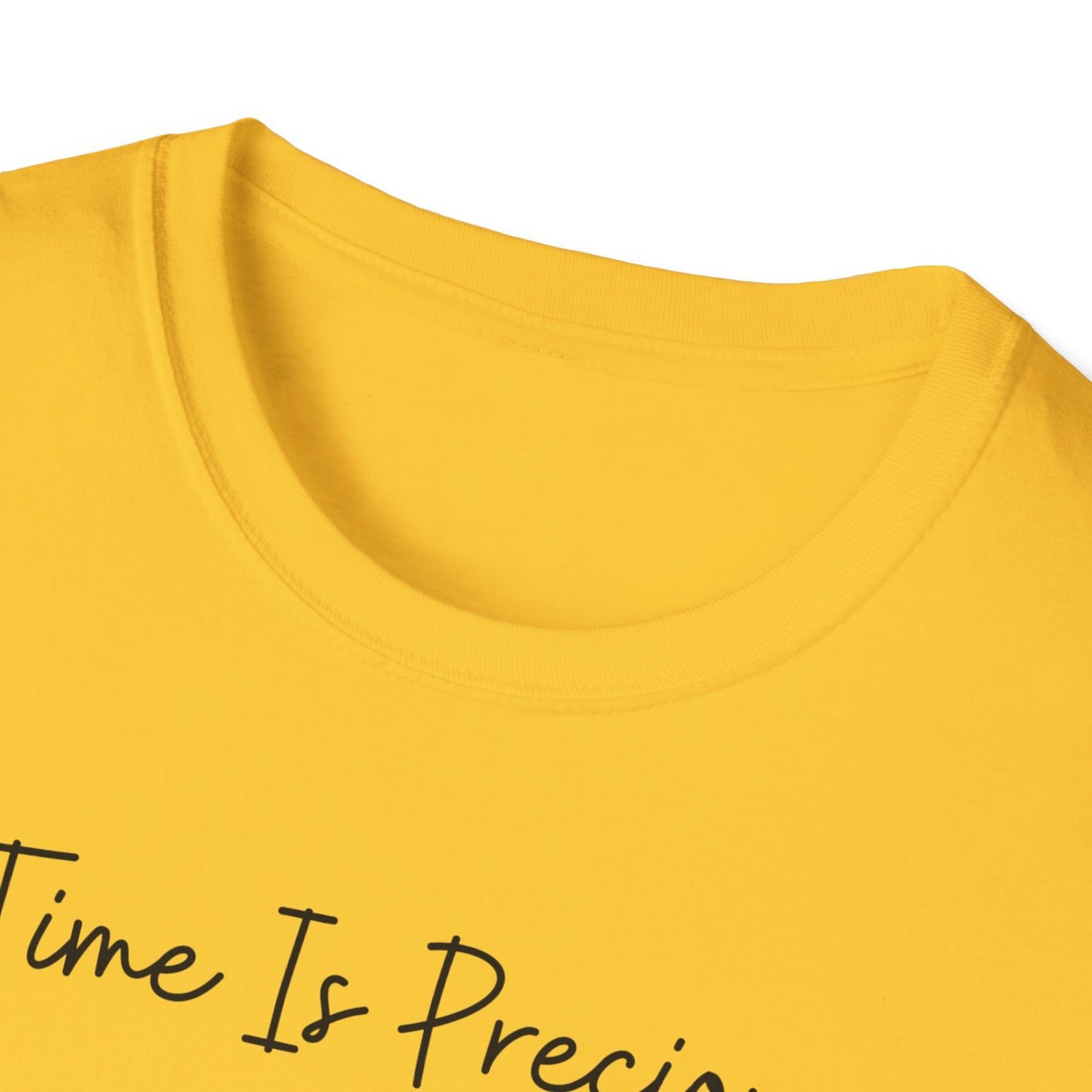Time Is Precious Images on Unisex Softstyle T-Shirt