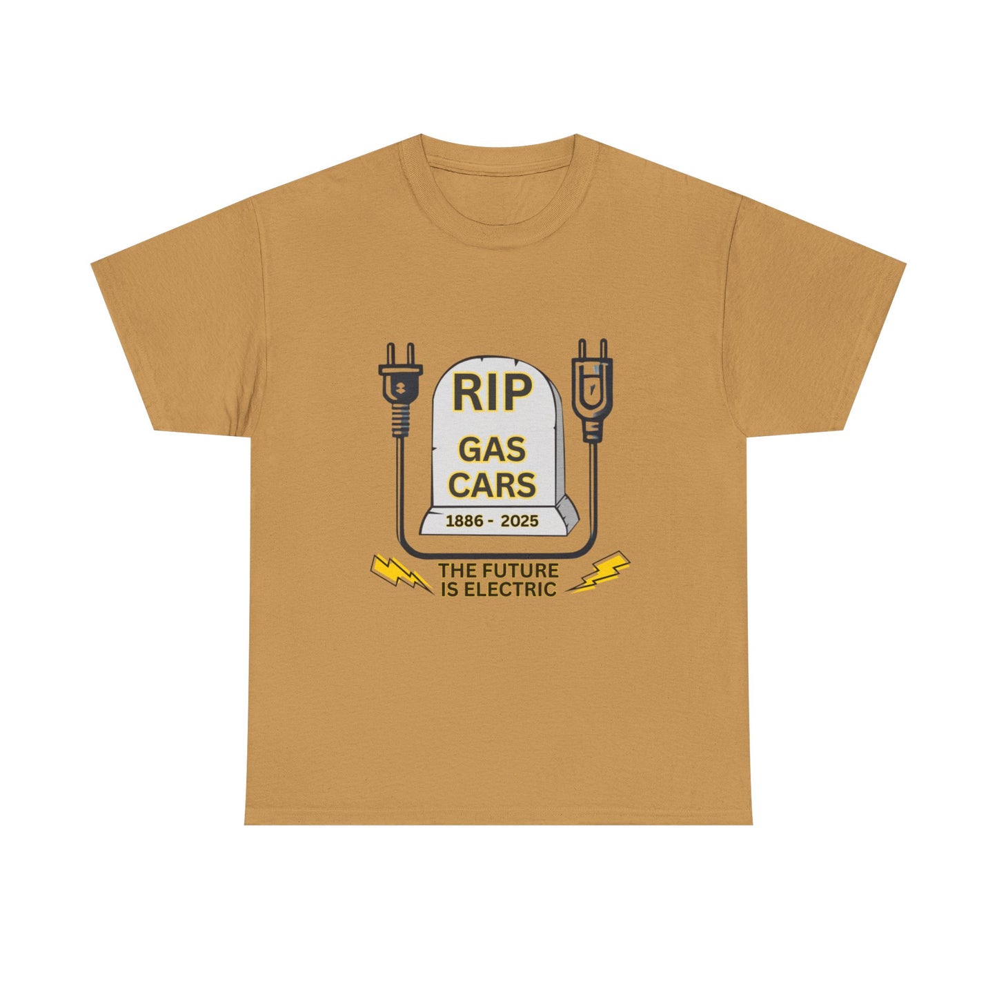RIP Gas Cars on Unisex Heavy 100% Cotton Tee
