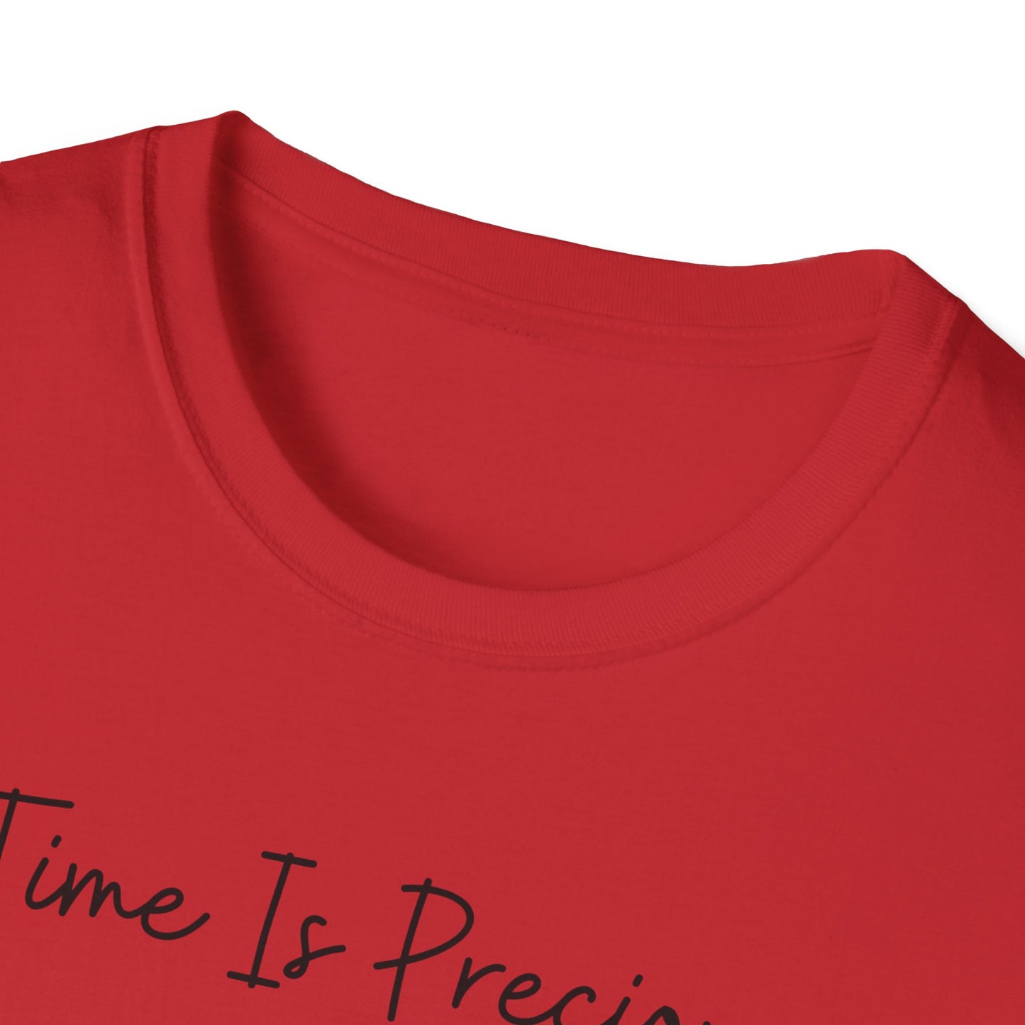 Time Is Precious Images on Unisex Softstyle T-Shirt