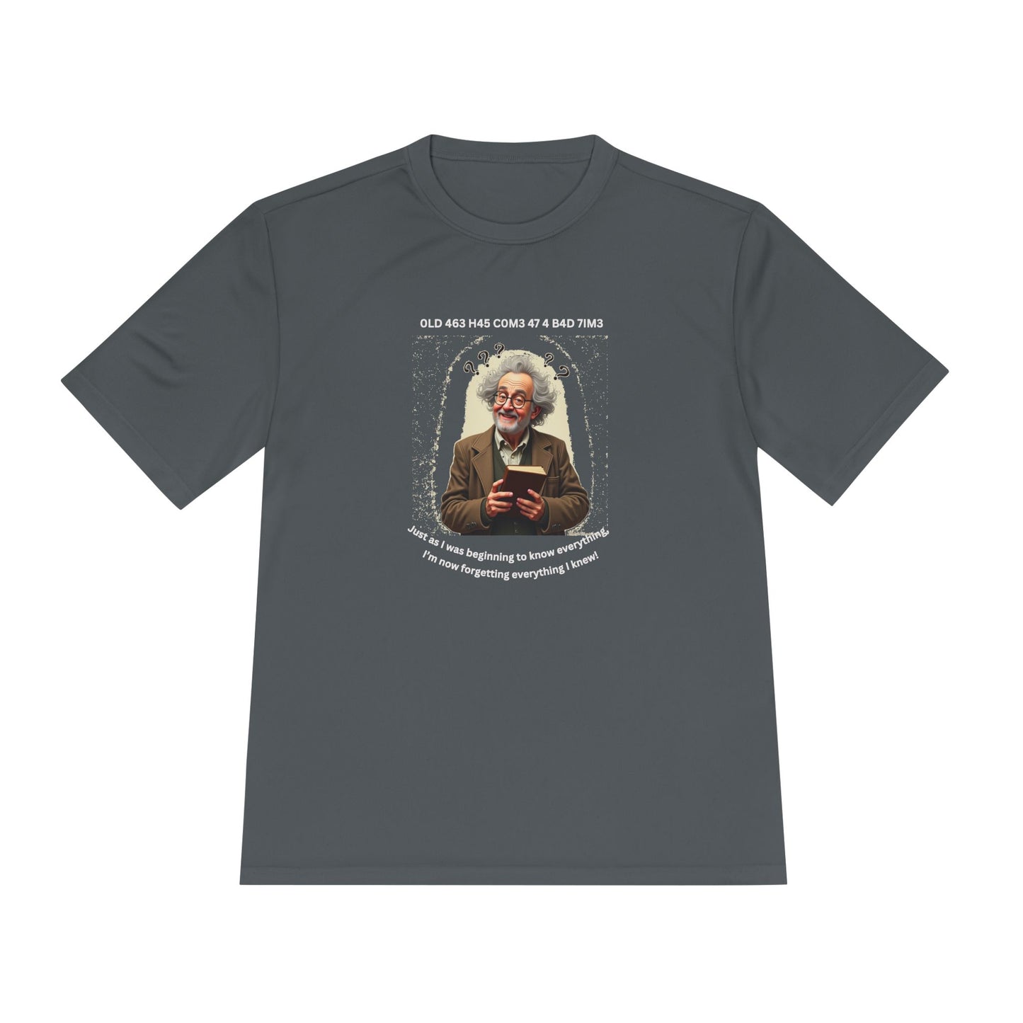 Gray Haired Senior Moments on Dark-Colored Performance Tee