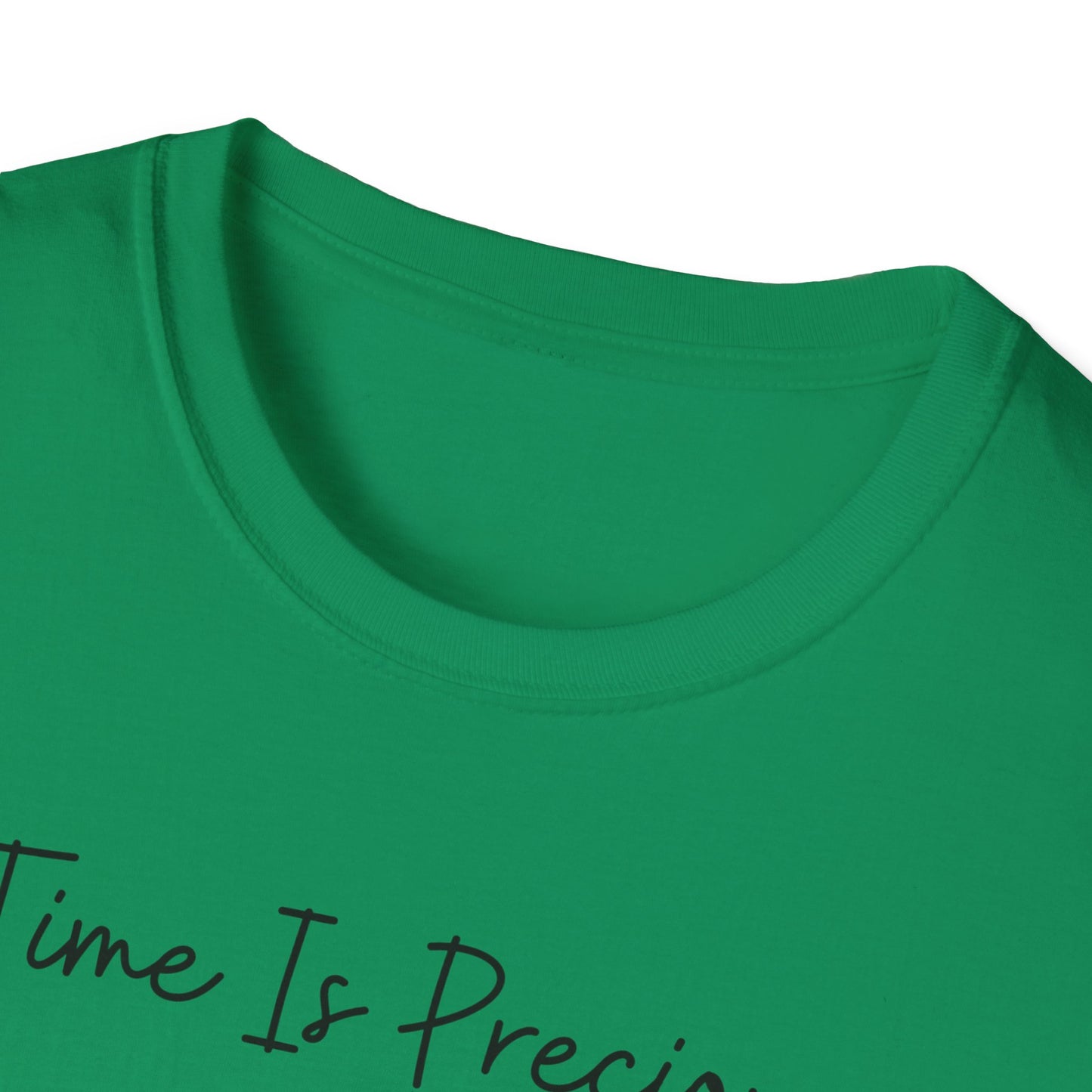 Time Is Precious Images on Unisex Softstyle T-Shirt
