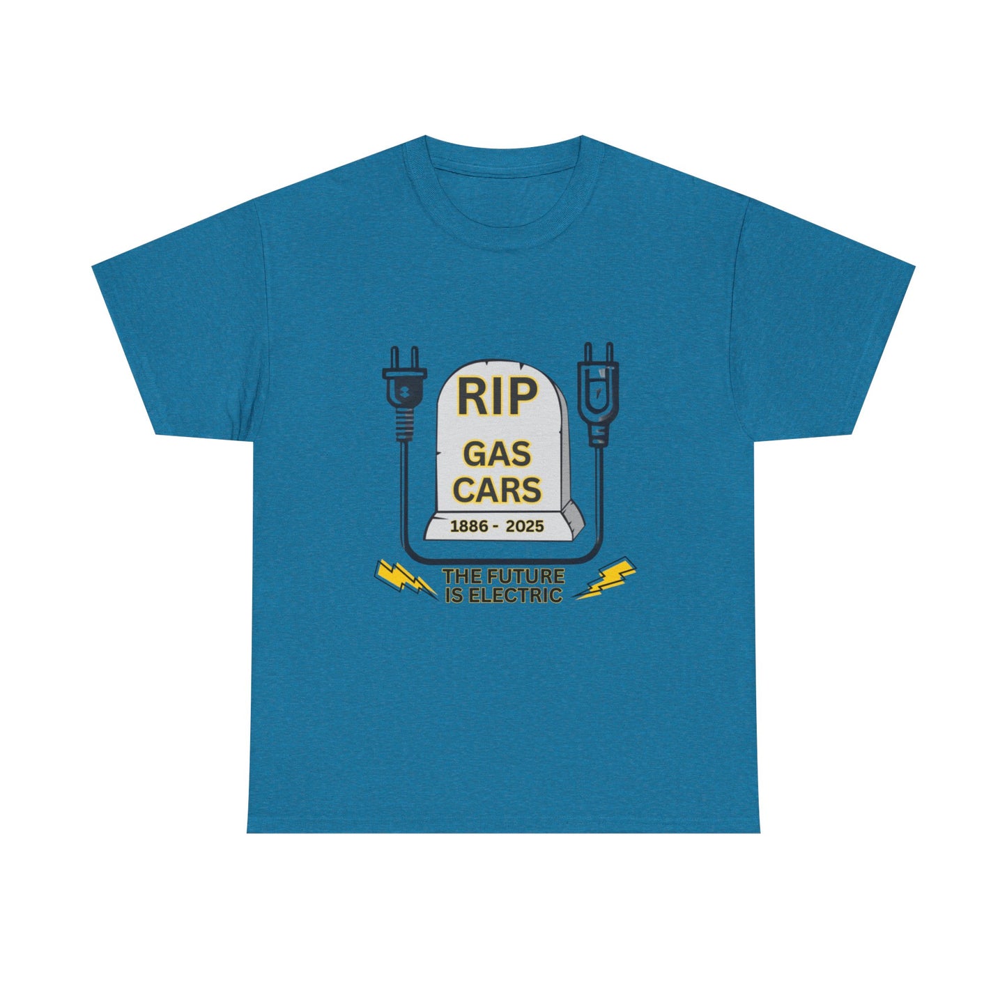 RIP Gas Cars on Unisex Heavy 100% Cotton Tee