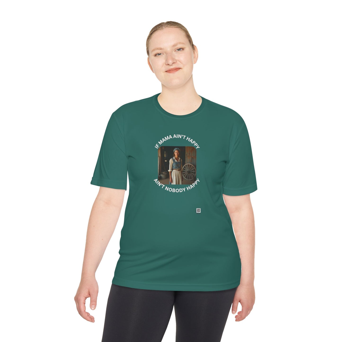 If Mama Ain't Happy on Dark Performance Tee