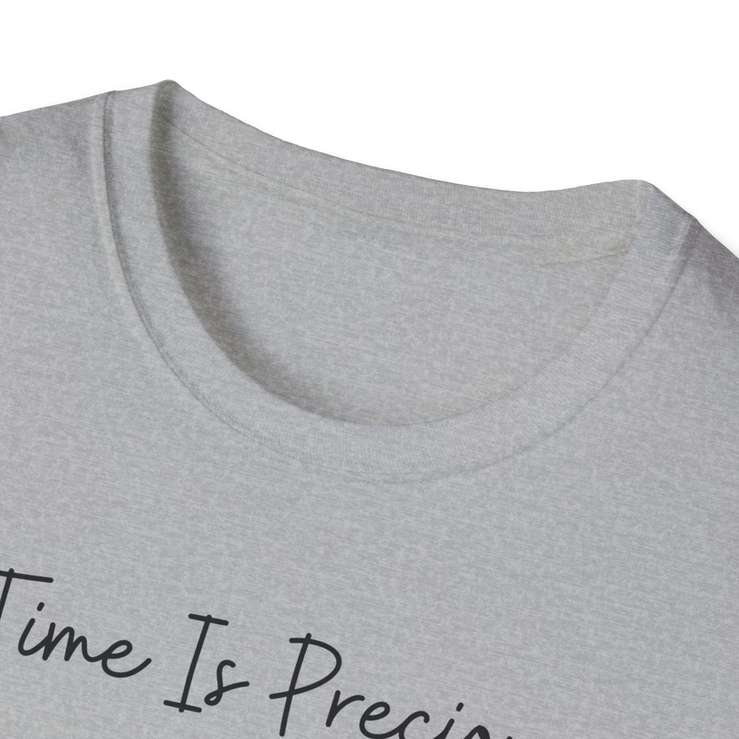 Time Is Precious Images on Unisex Softstyle T-Shirt