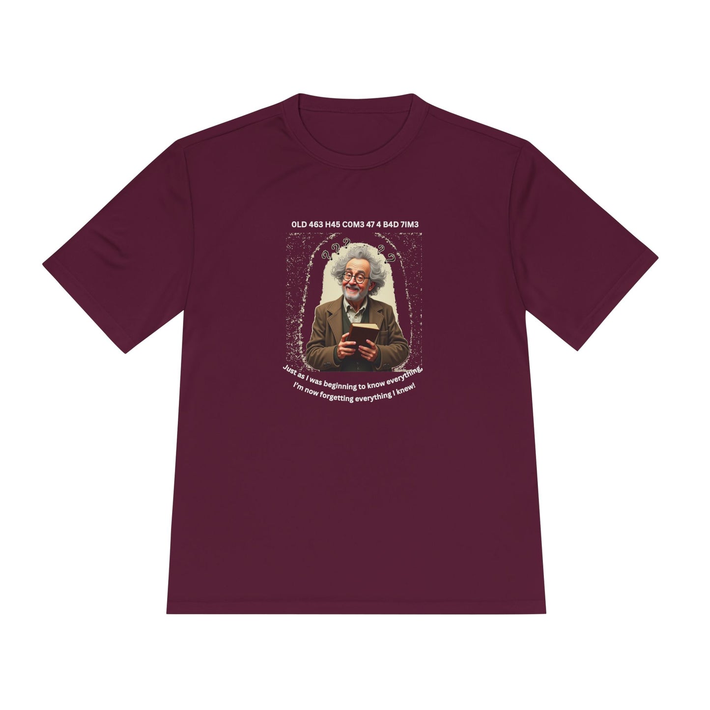 Gray Haired Senior Moments on Dark-Colored Performance Tee