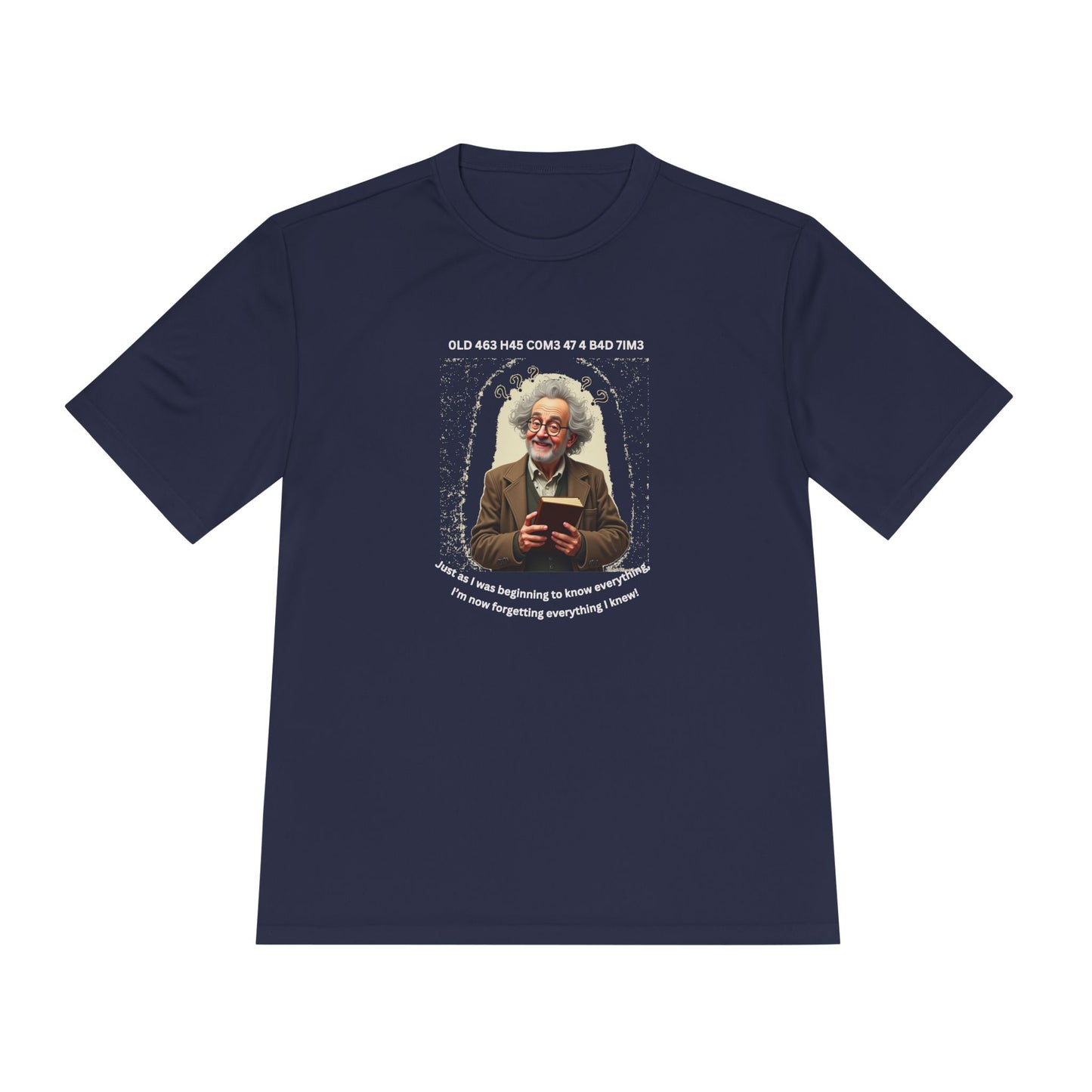 Gray Haired Senior Moments on Dark-Colored Performance Tee