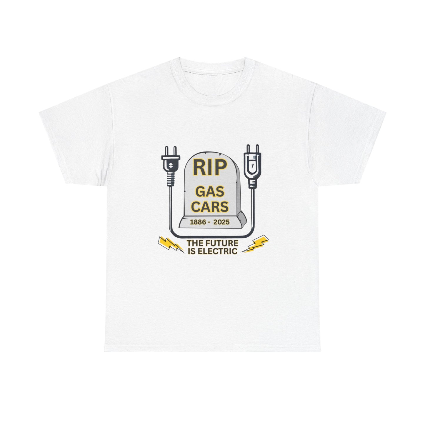 RIP Gas Cars on Unisex Heavy 100% Cotton Tee