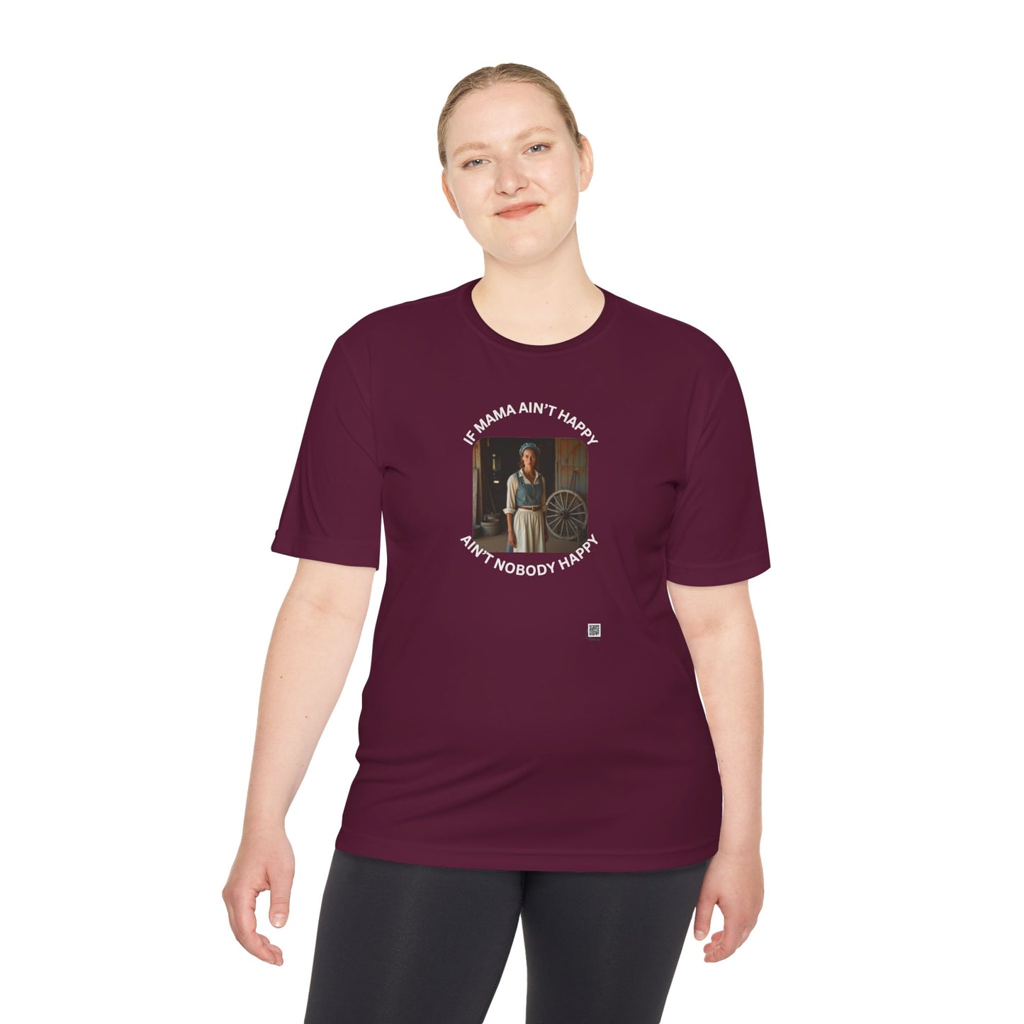 If Mama Ain't Happy on Dark Performance Tee