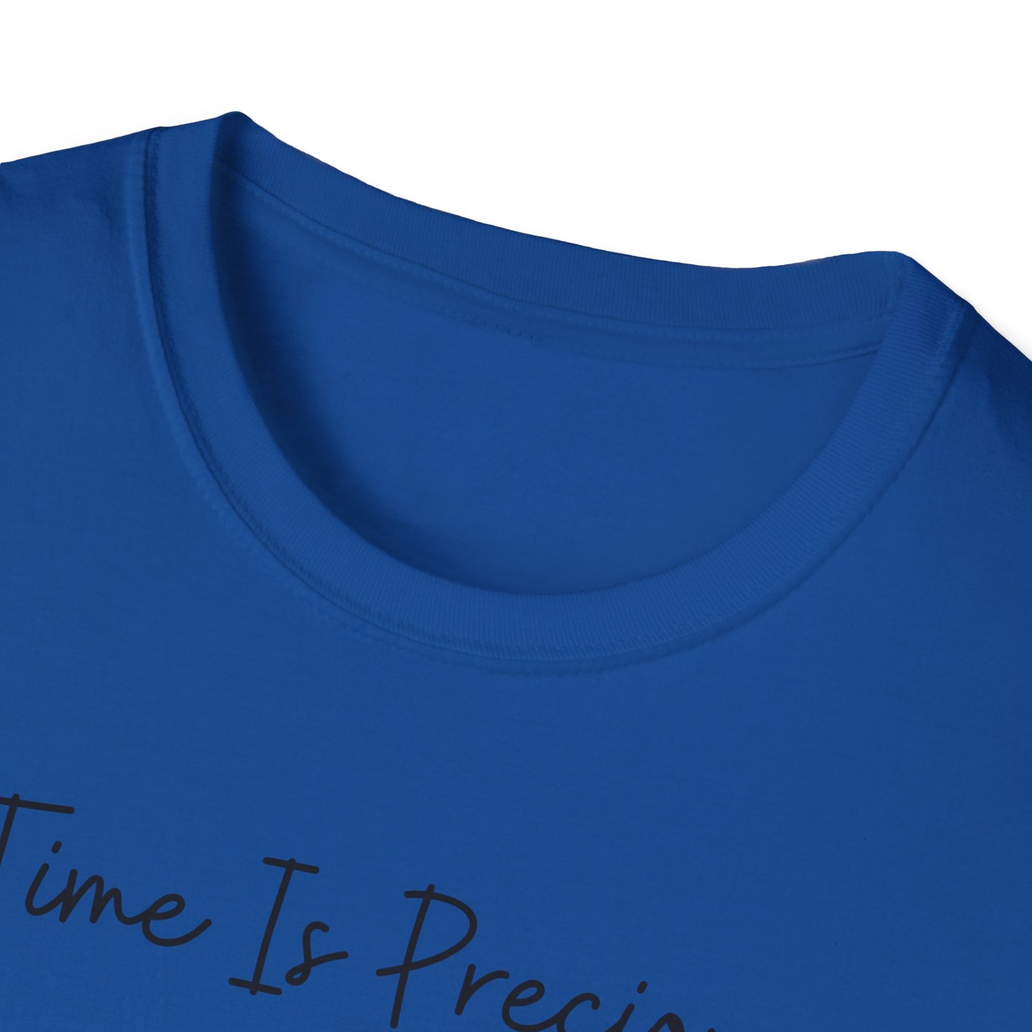 Time Is Precious Images on Unisex Softstyle T-Shirt