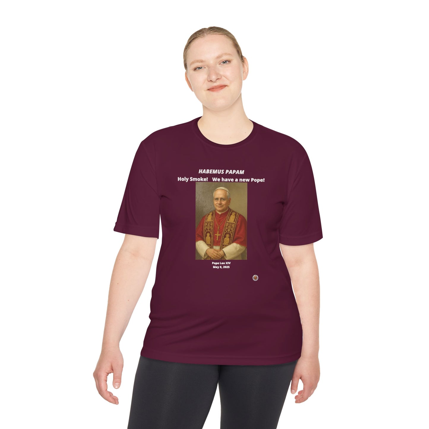 Habemus Papam - New Pope Portrait on Dark Performance Tee