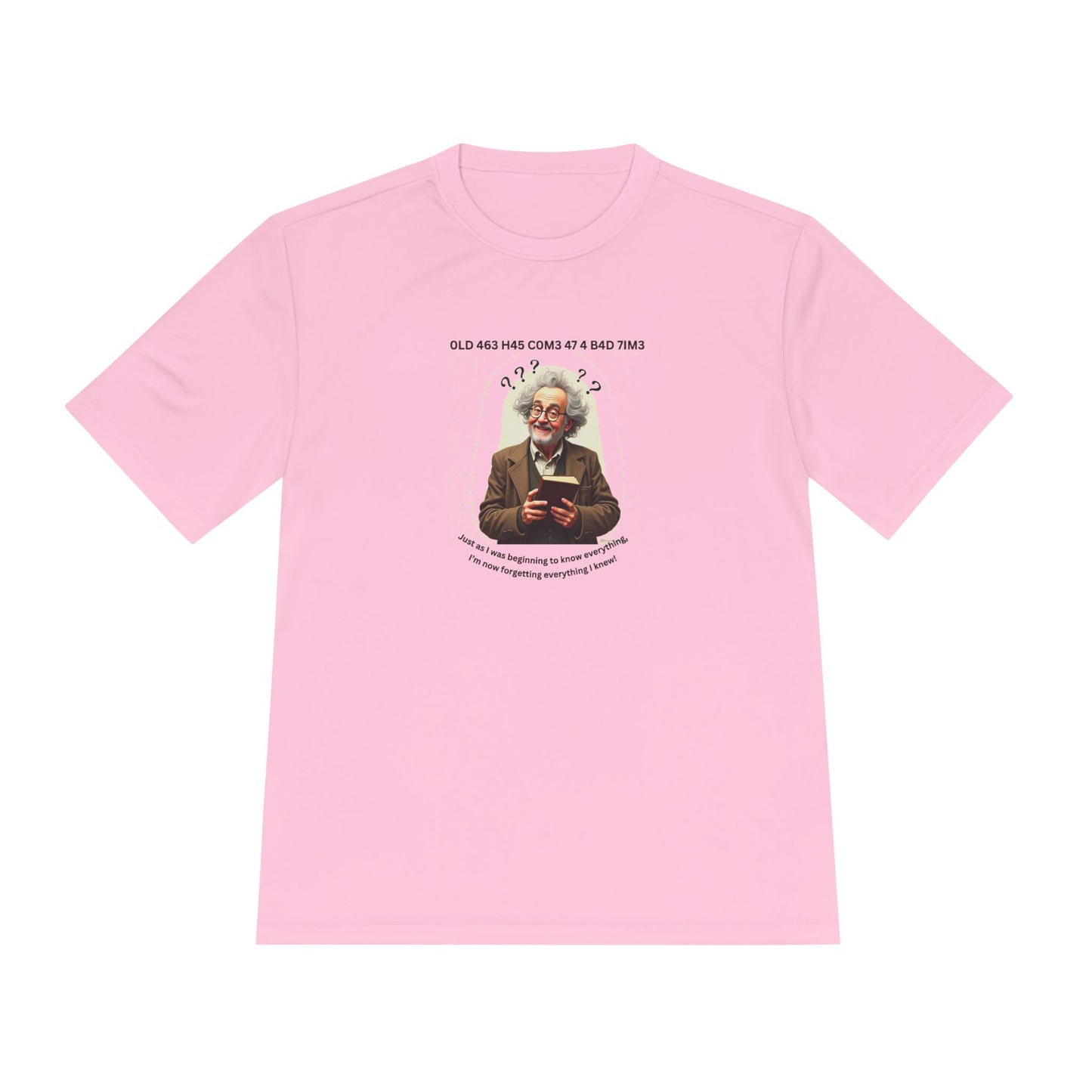 Gray Hair Senior Moments on Lighter Colored Performance Tees