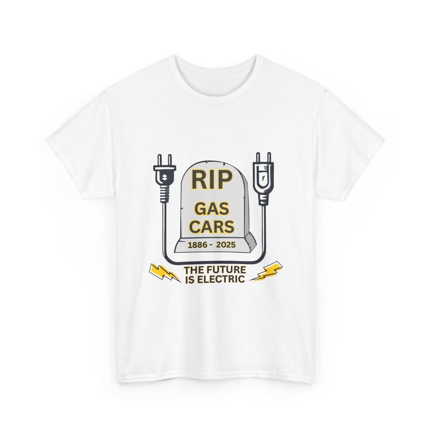 RIP Gas Cars on Unisex Heavy 100% Cotton Tee