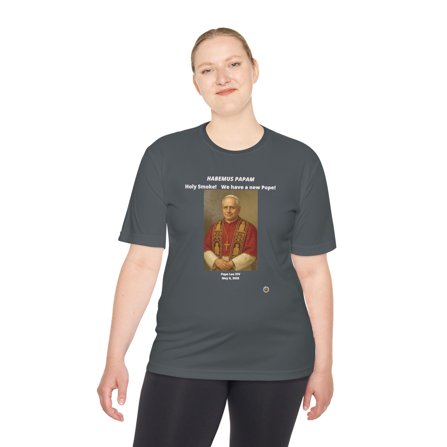 Habemus Papam - New Pope Portrait on Dark Performance Tee