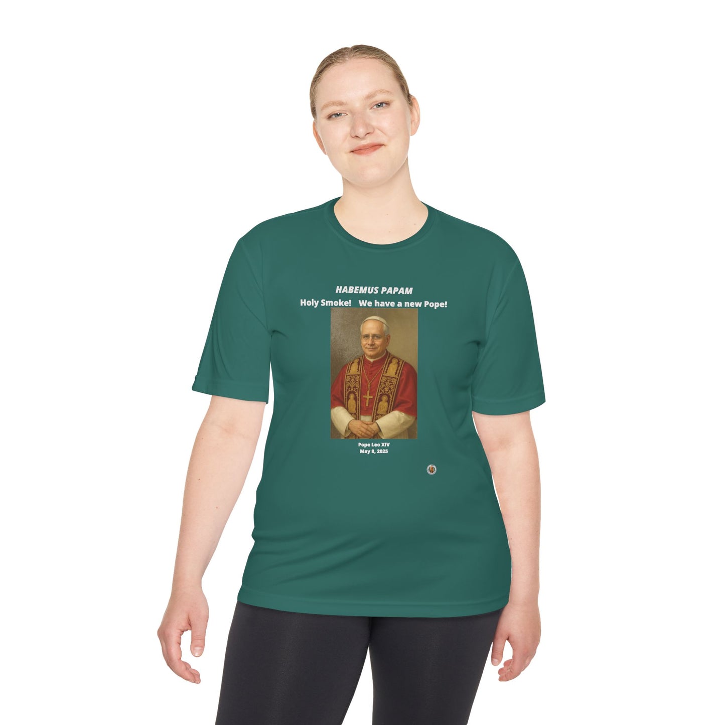 Habemus Papam - New Pope Portrait on Dark Performance Tee