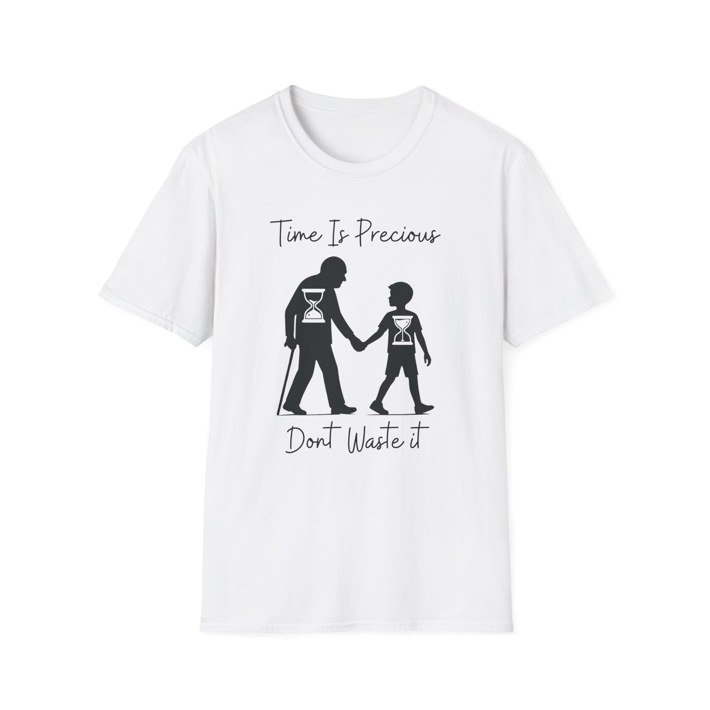 Time Is Precious Images on Unisex Softstyle T-Shirt