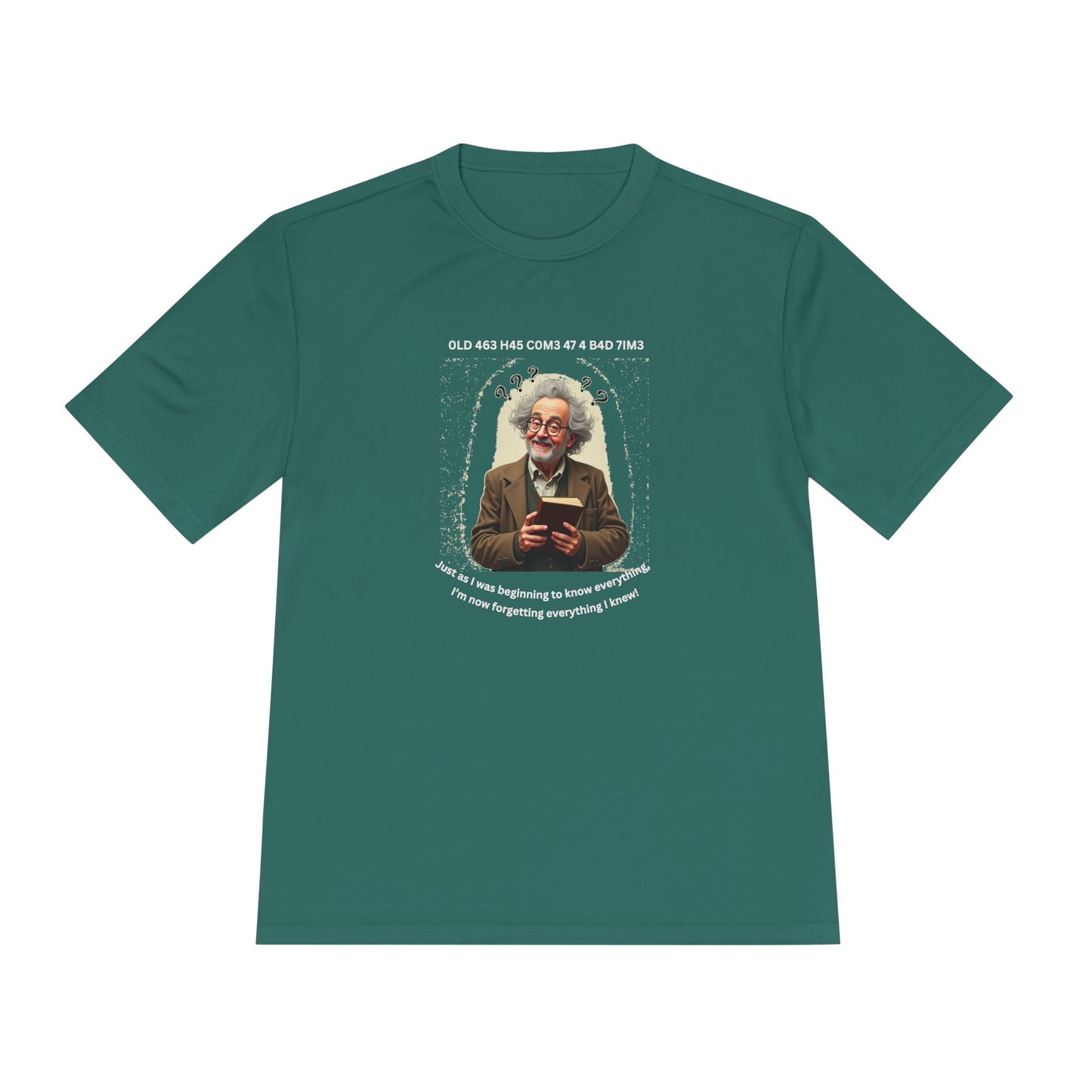 Gray Haired Senior Moments on Dark-Colored Performance Tee