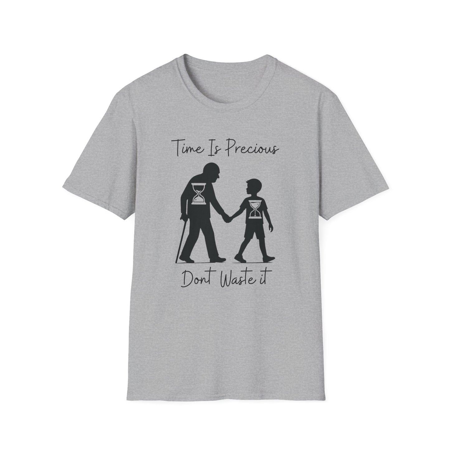 Time Is Precious Images on Unisex Softstyle T-Shirt