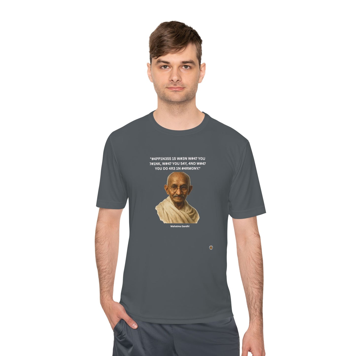 Mahatma Gandhi Kindness Leet Quote on  Performance Tee