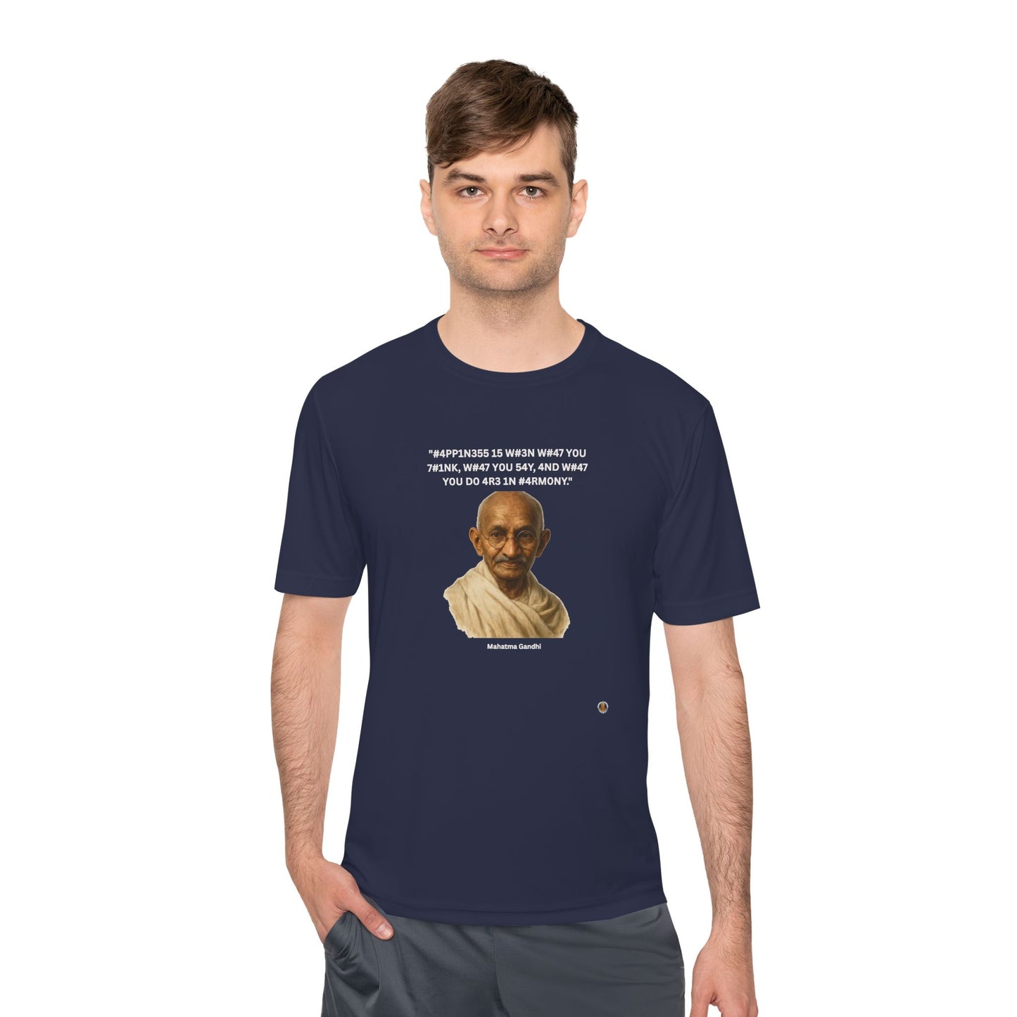 Mahatma Gandhi Kindness Leet Quote on  Performance Tee