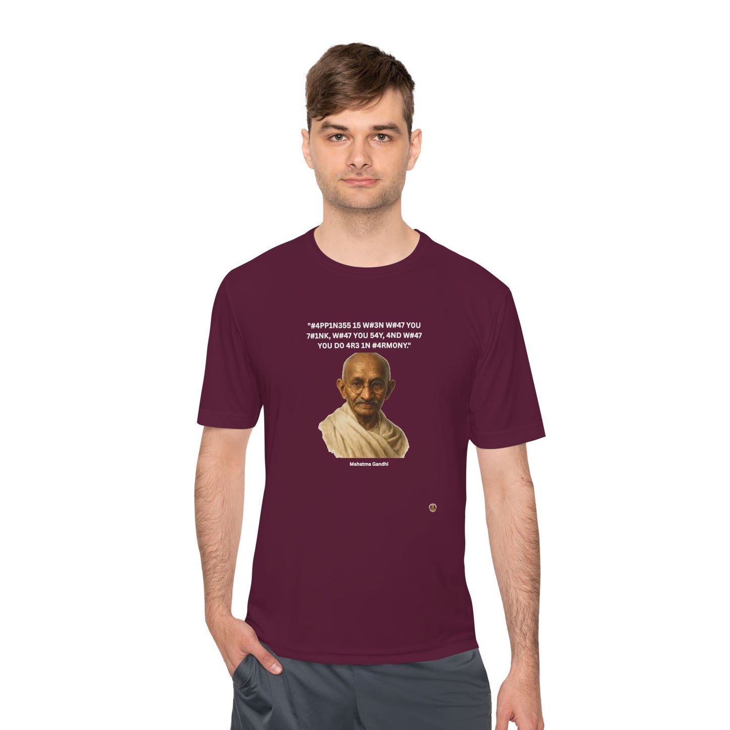 Mahatma Gandhi Kindness Leet Quote on  Performance Tee