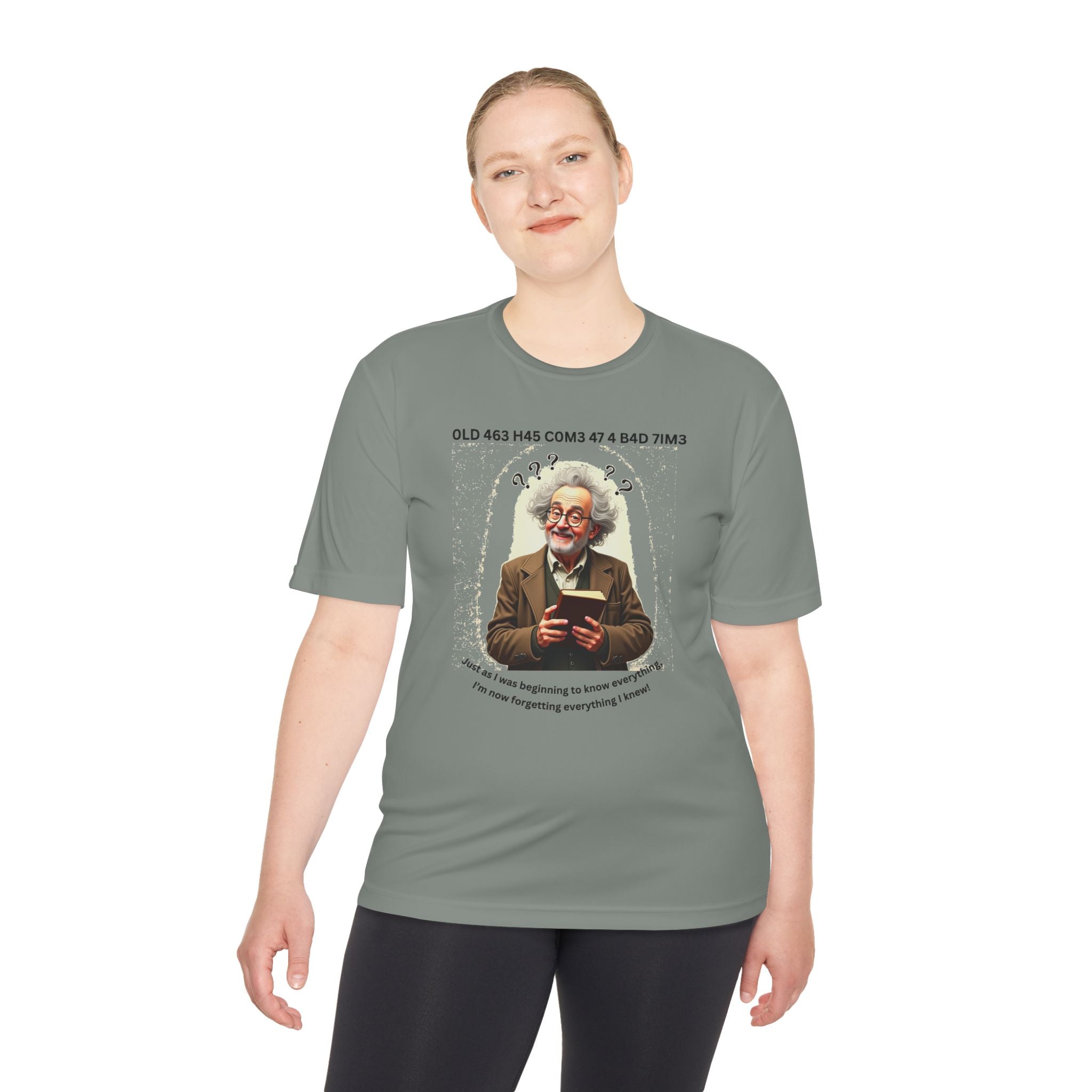 Gray Haired Man has his Senior Moments - Aging Ain't Easy Performance Tee