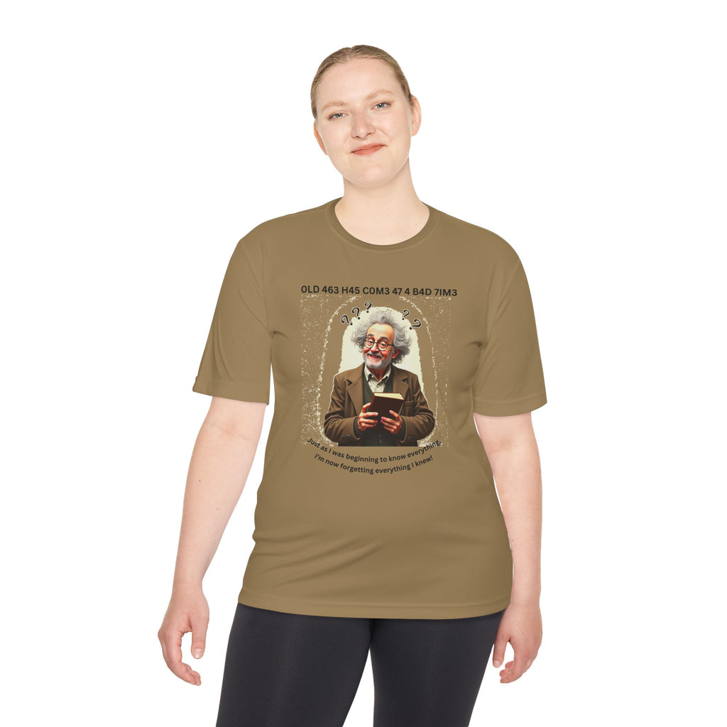 Gray Haired Man has his Senior Moments - Aging Ain't Easy Performance Tee