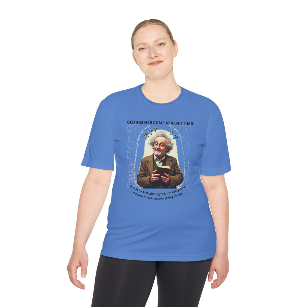 Gray Haired Man has his Senior Moments - Aging Ain't Easy Performance Tee