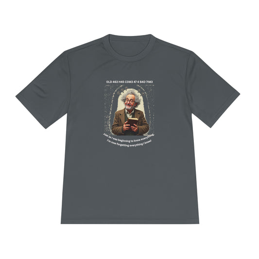 Gray Haired Senior Moments on Dark-Colored Performance Tee