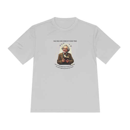 Gray Hair Senior Moments on Lighter Colored Performance Tees