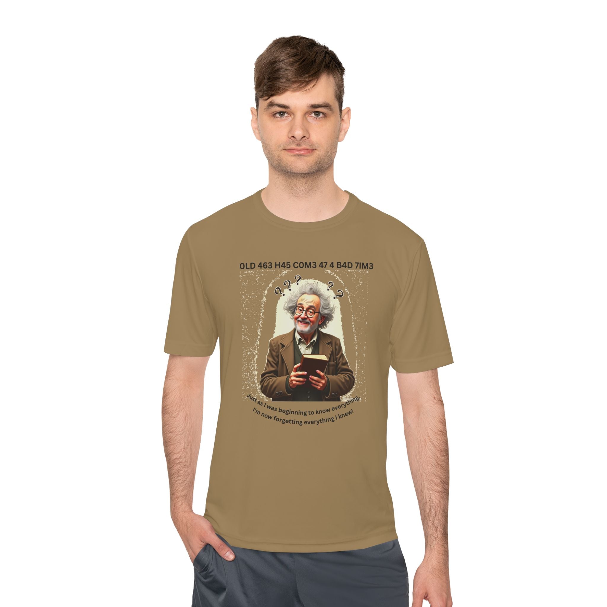 Gray Haired Man has his Senior Moments - Aging Ain't Easy Performance Tee