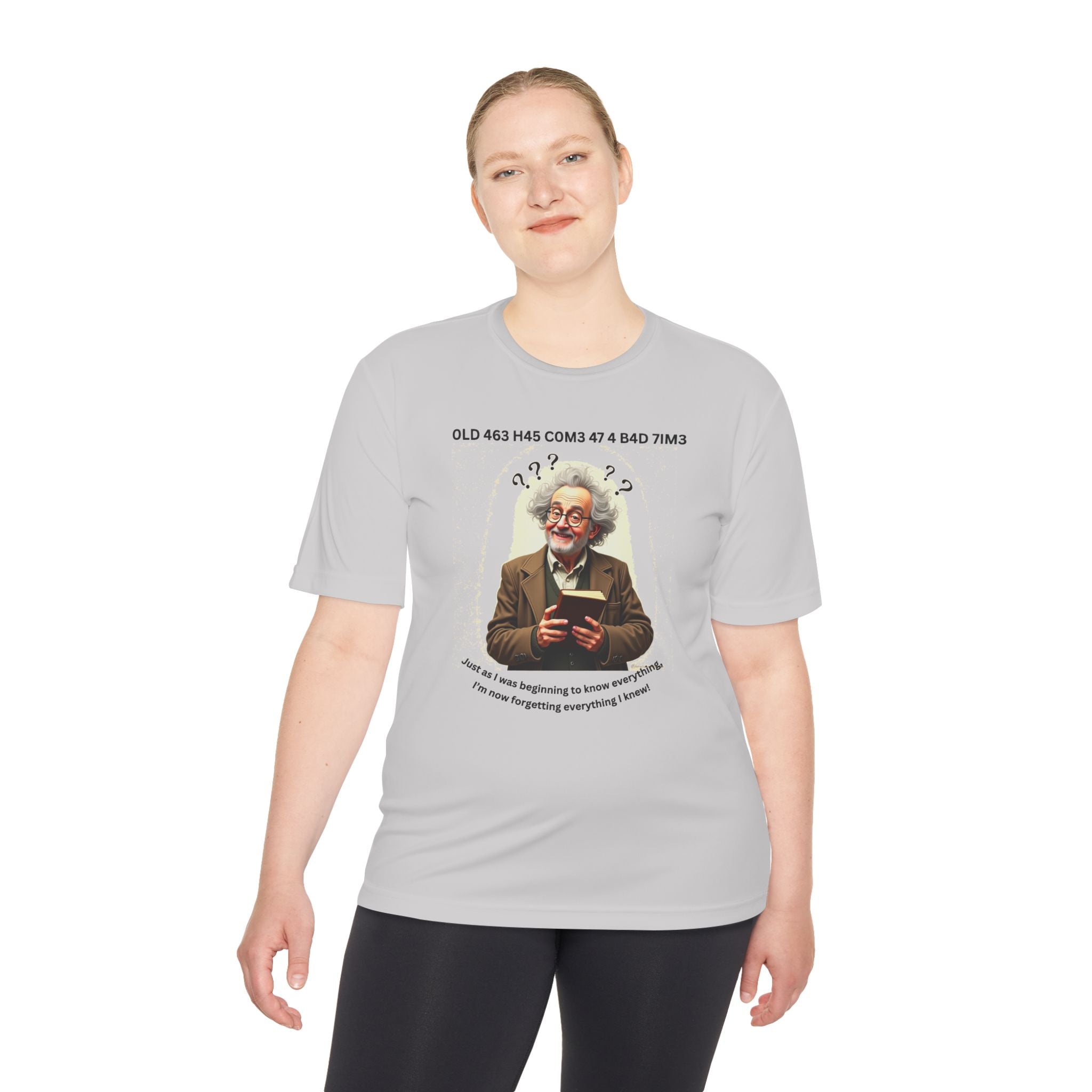 Gray Haired Man has his Senior Moments - Aging Ain't Easy Performance Tee