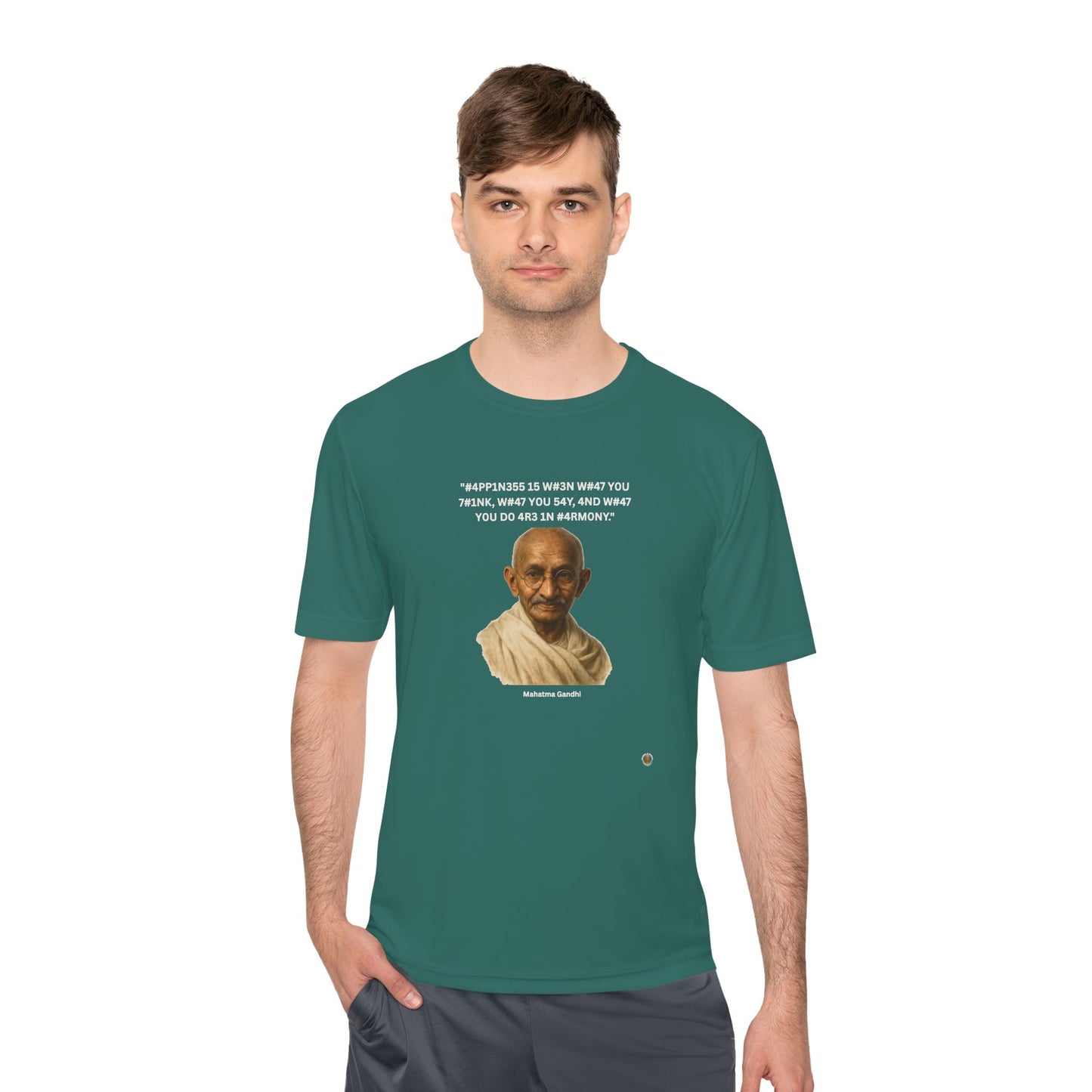 Mahatma Gandhi Kindness Leet Quote on  Performance Tee