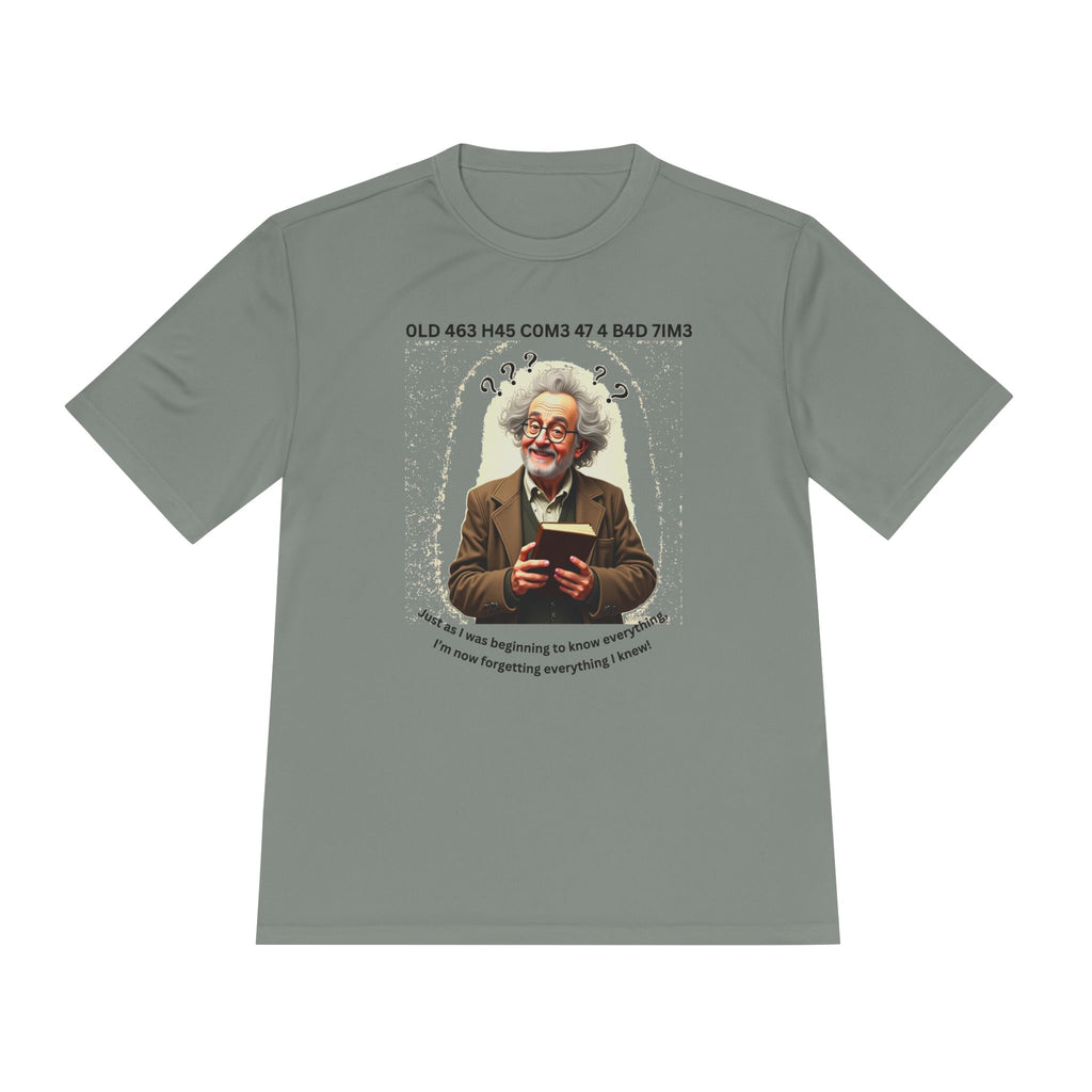 Gray Haired Man has his Senior Moments - Aging Ain't Easy Performance Tee