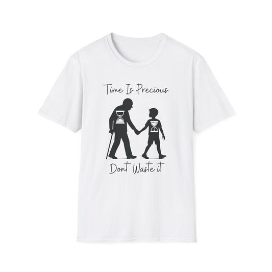 Time Is Precious Images on Unisex Softstyle T-Shirt